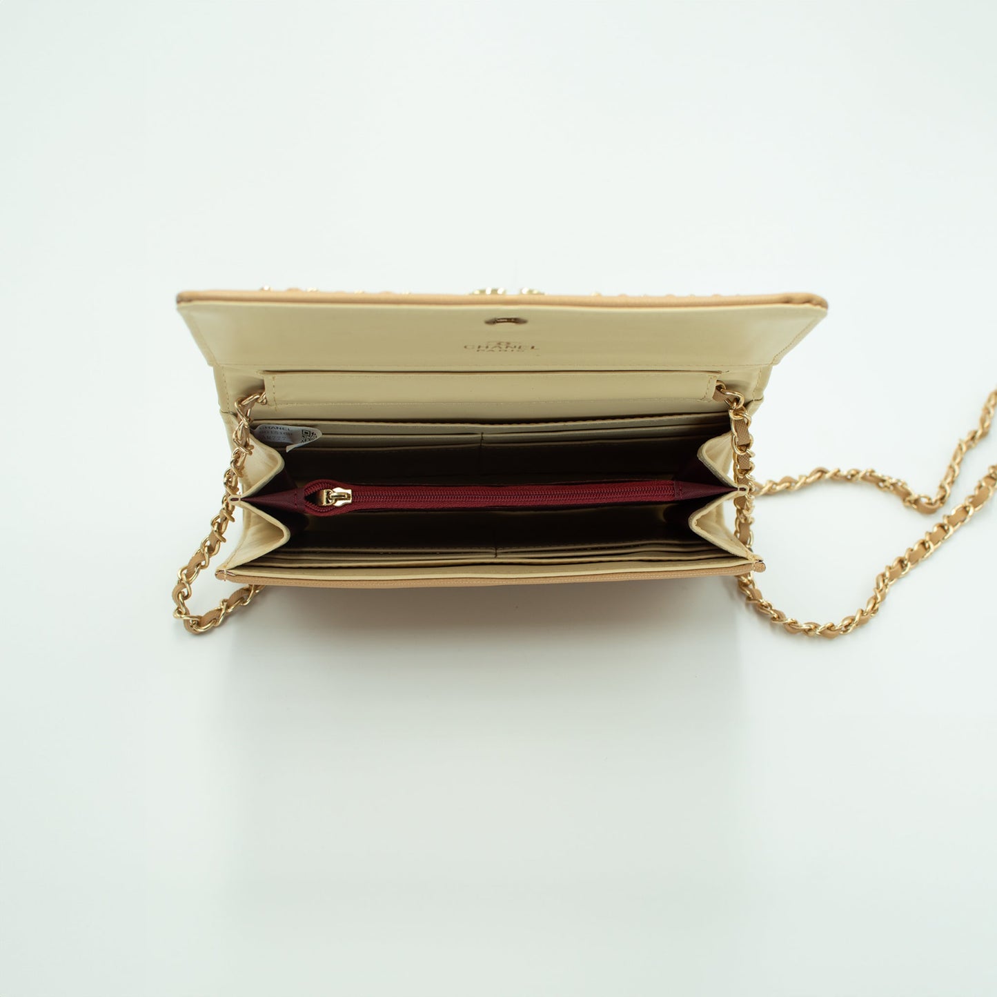 Chanel Quilted Beige Wallet