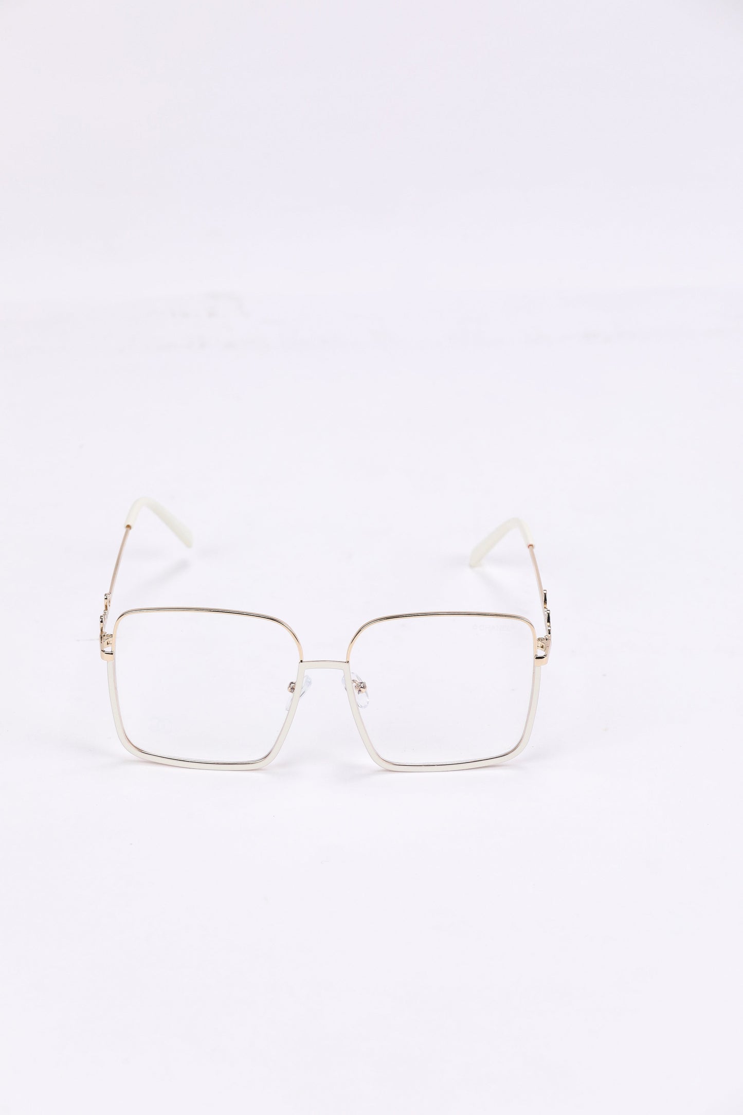 Chanel Gold Square Optical Glasses