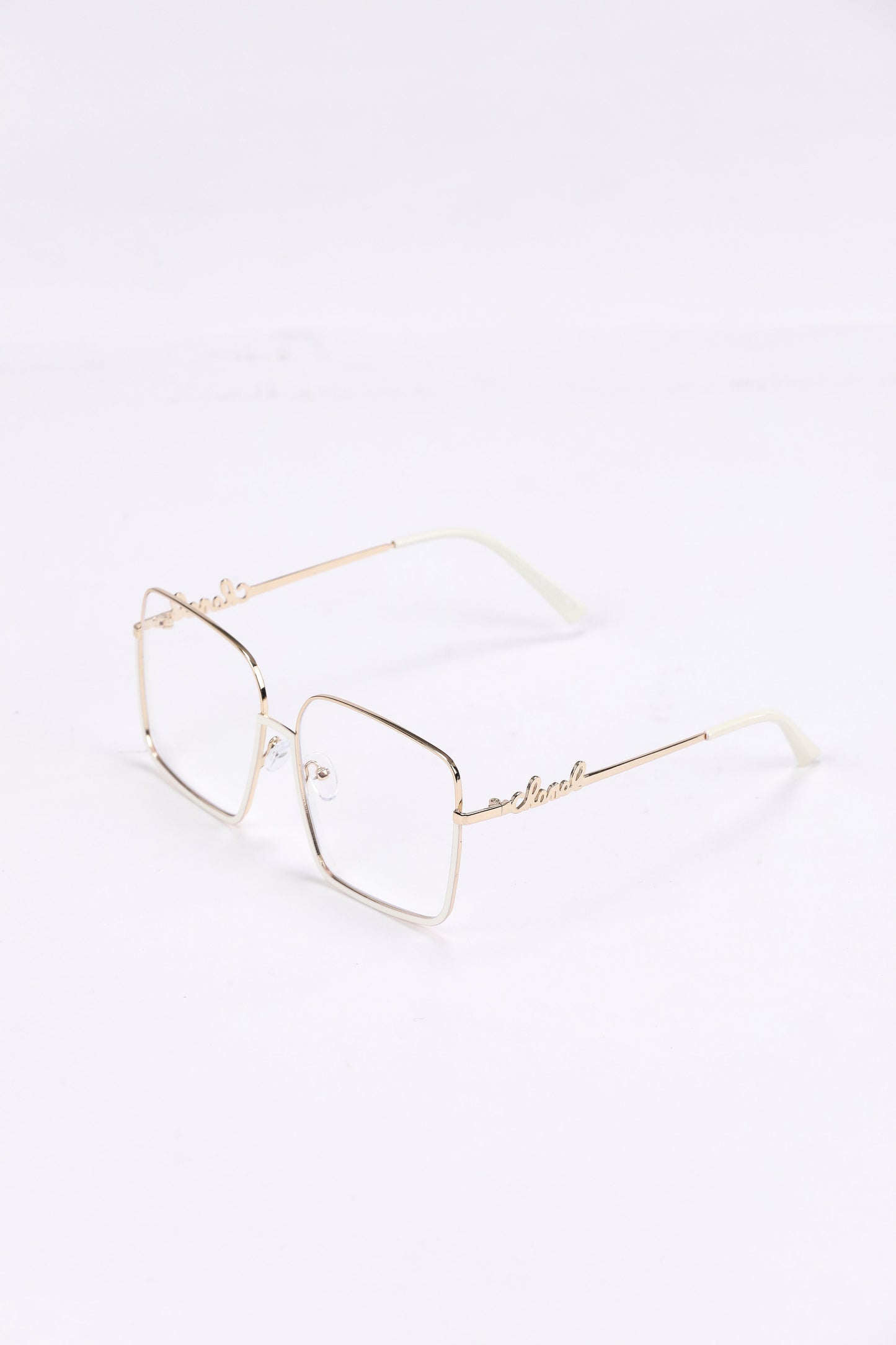 Chanel Gold Square Optical Glasses