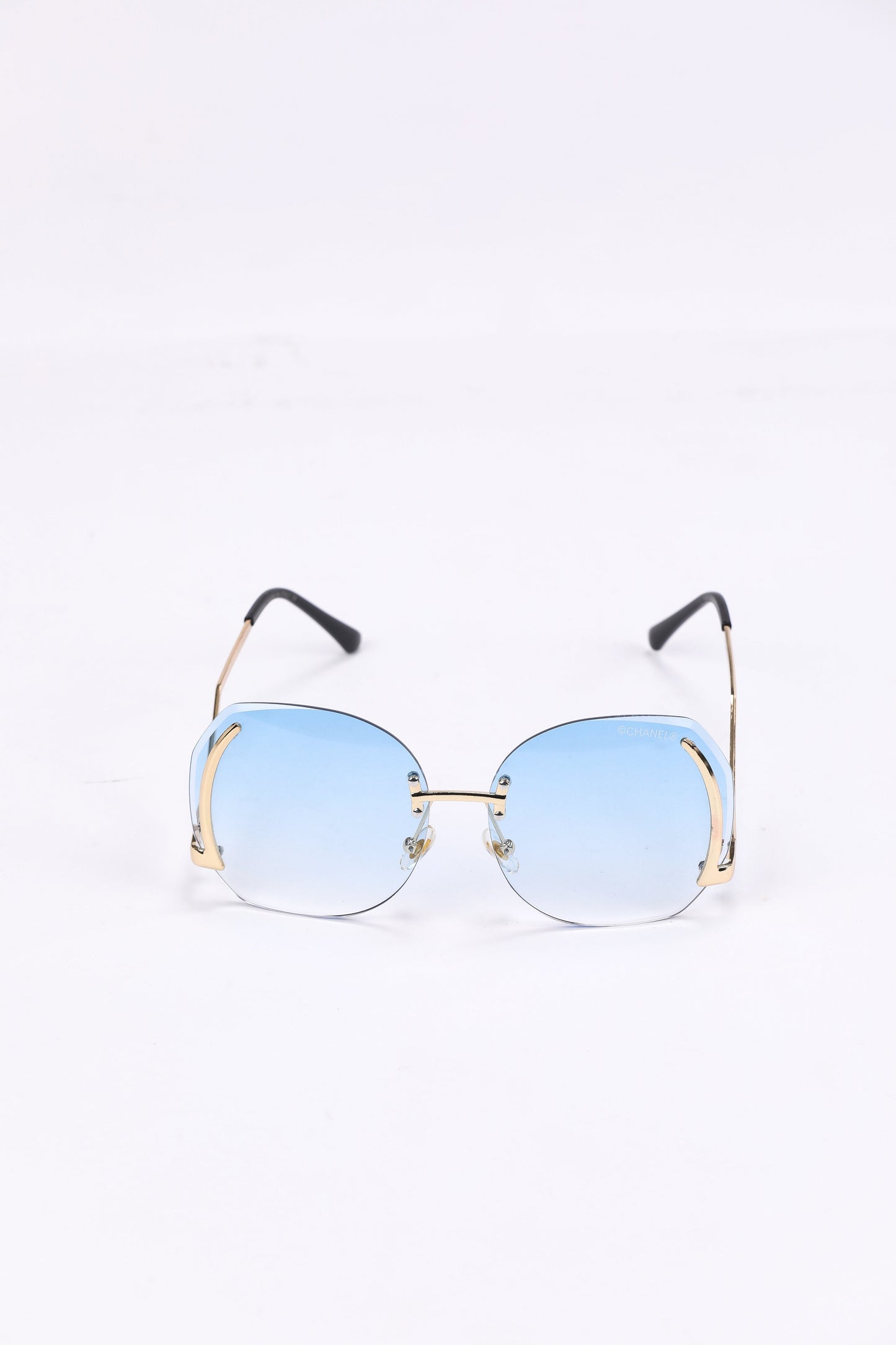 Chanel Rimless Blue Gradient Sunglasses