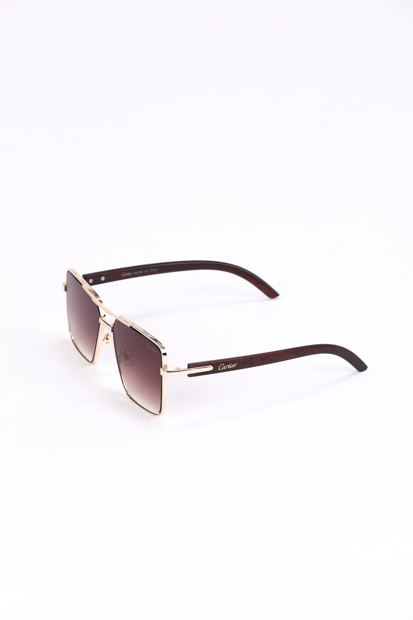 Cartier Square Sunglasses with Brown Gradient Lenses