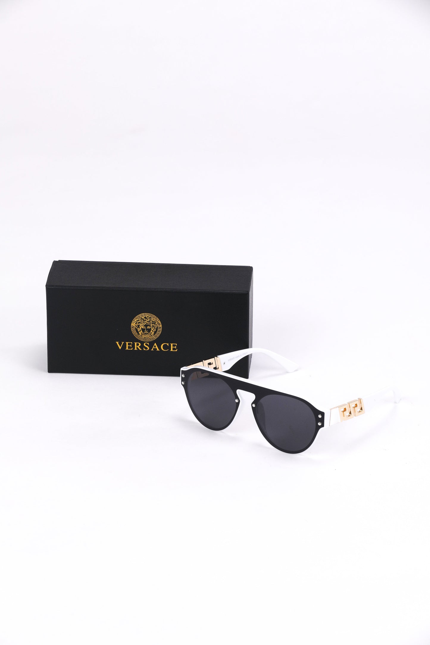 Versace Medusa Chain Aviator Sunglasses