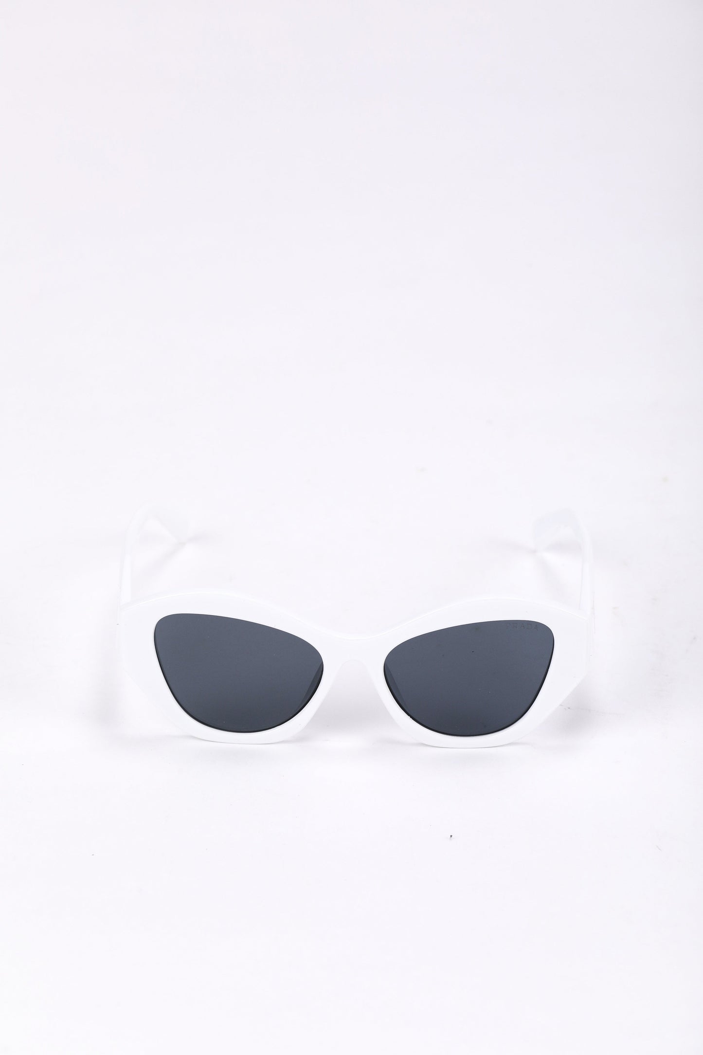 Prada White Cat-Eye Sunglasses