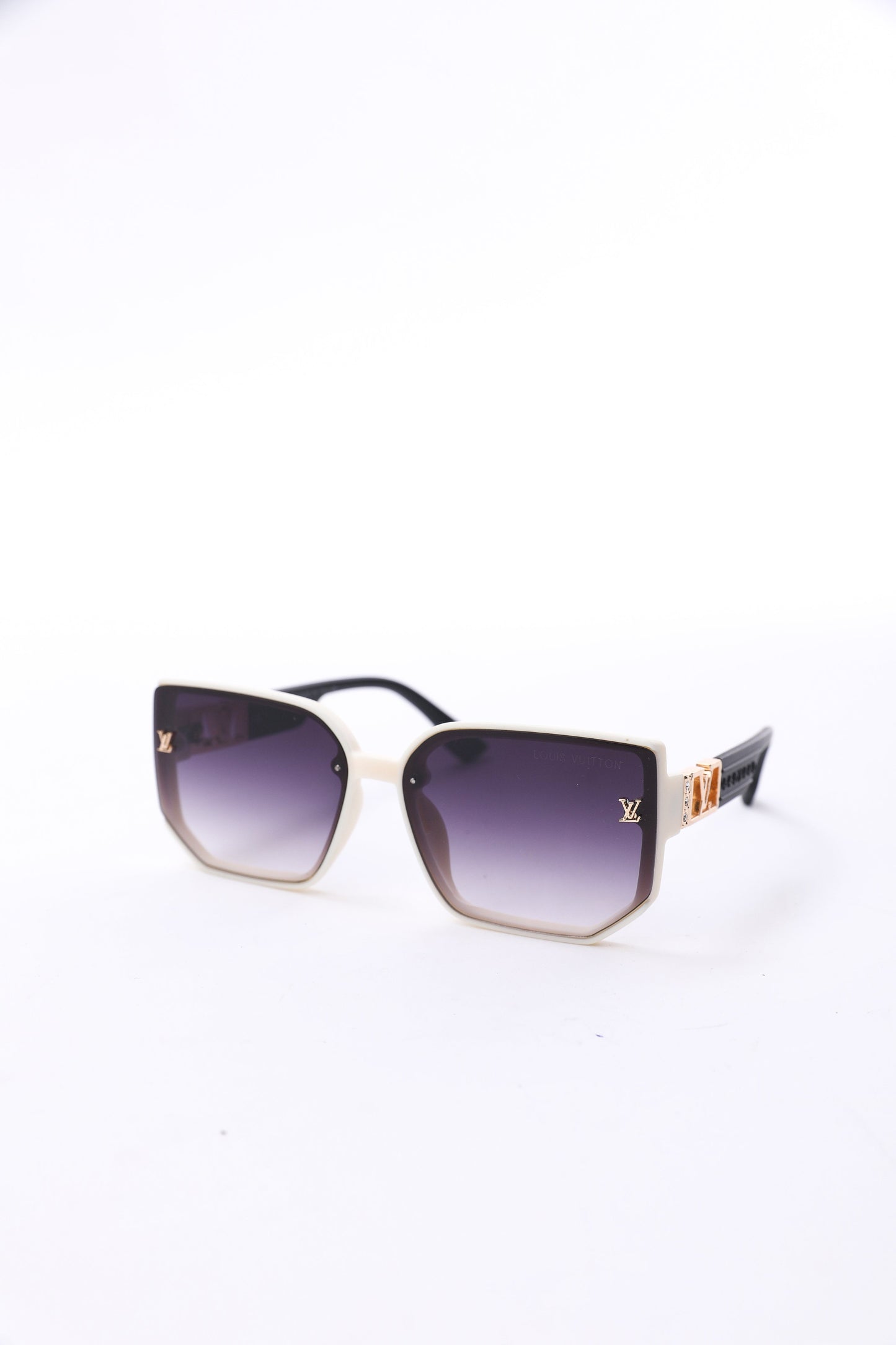 Louis Vuitton White Rectangular Sunglasses