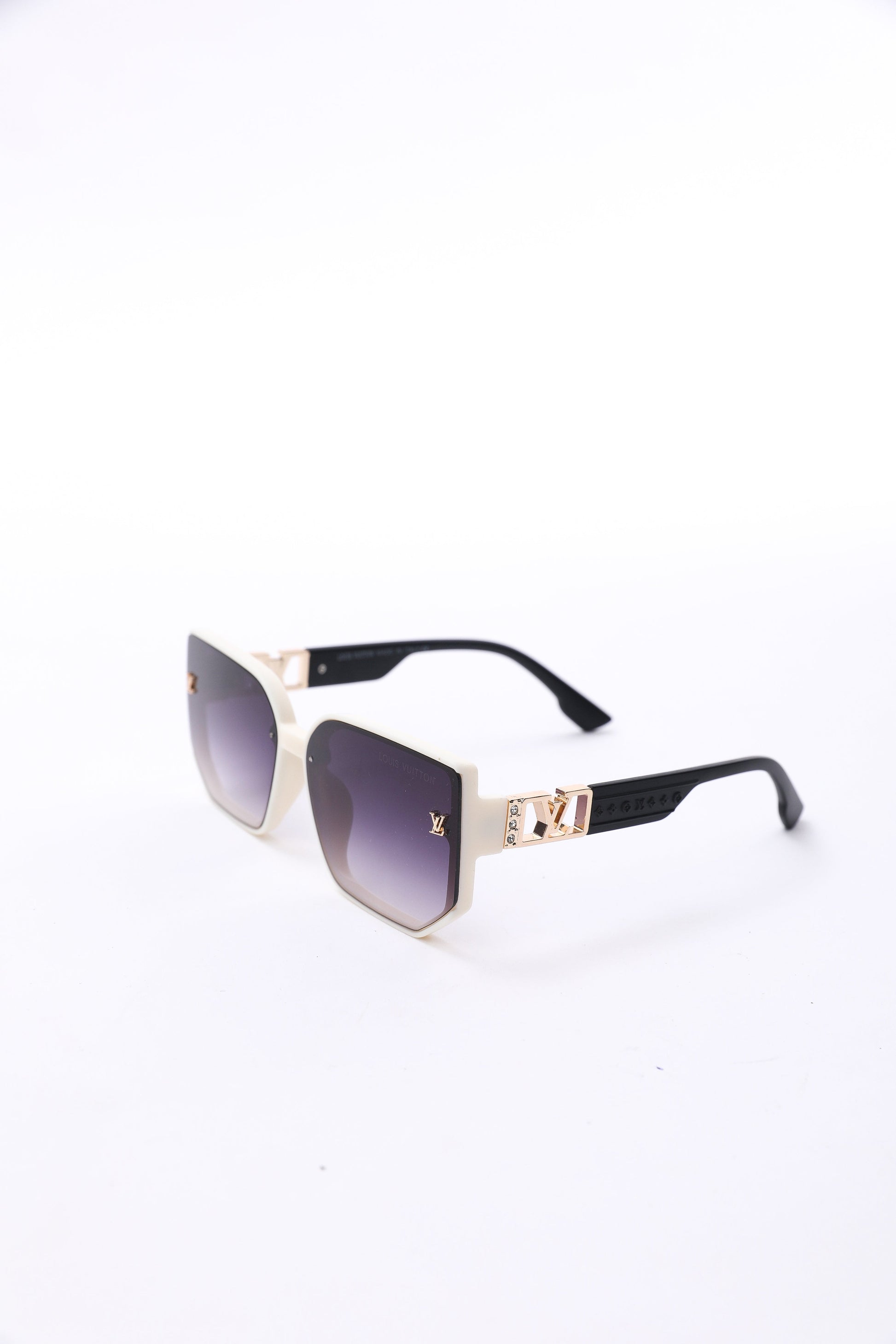 Louis Vuitton White Rectangular Sunglasses