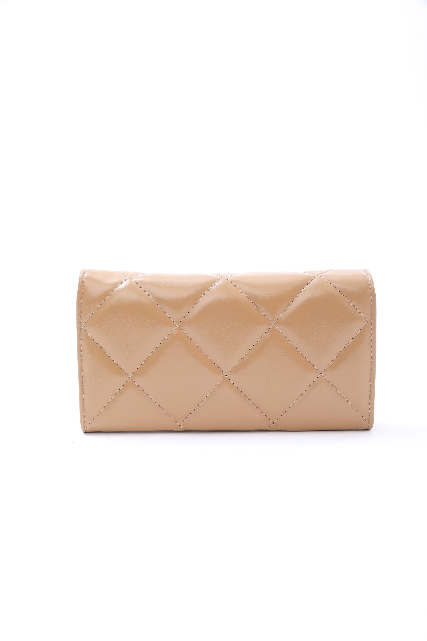 Chanel Beige Quilted Wallet