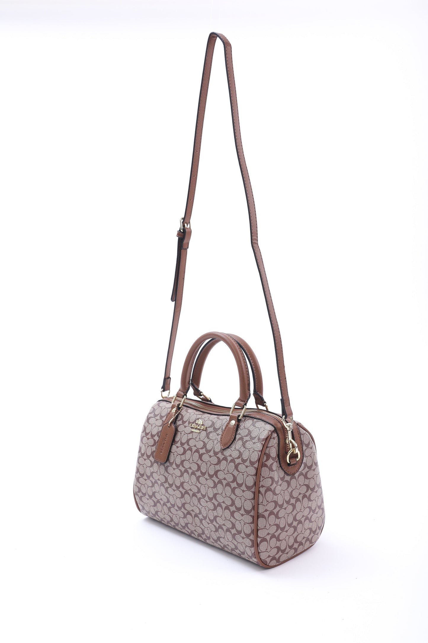 Coach Signature Brown Satchel Bag