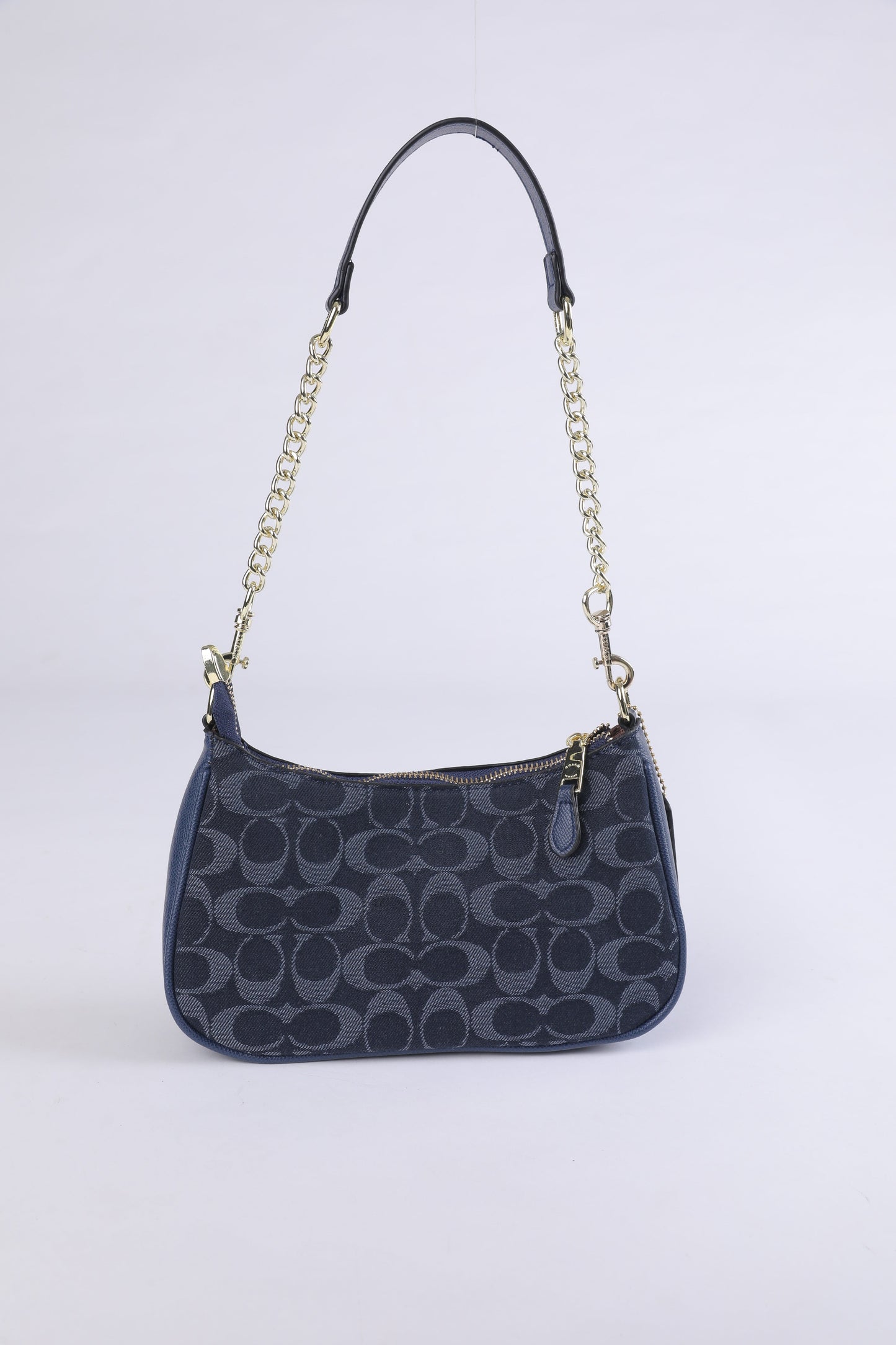 Coach Signature Jacquard Chain Shoulder Bag