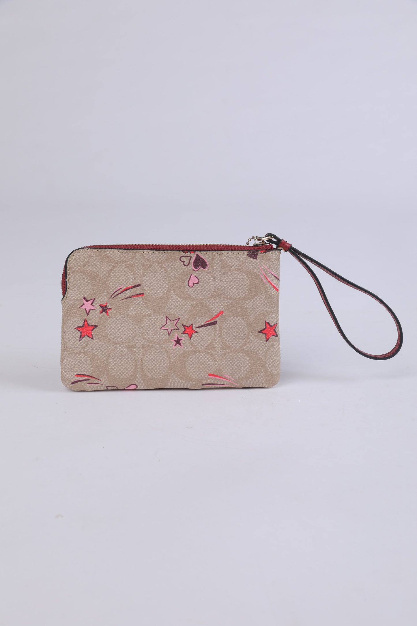 Coach Signature Heart & Star Print Wristlet