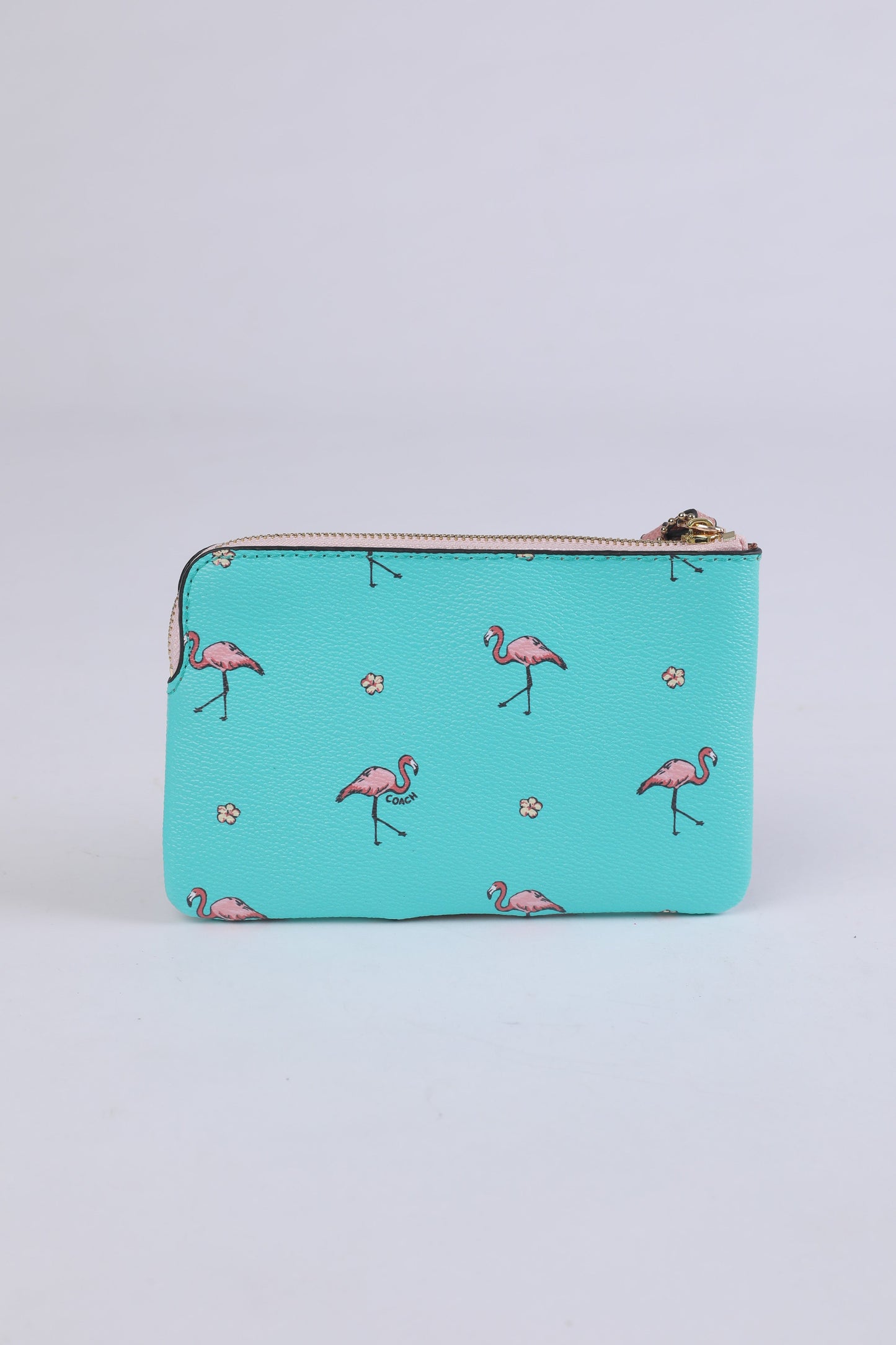 Coach Flamingo Print Wristlet – Aqua Multi
