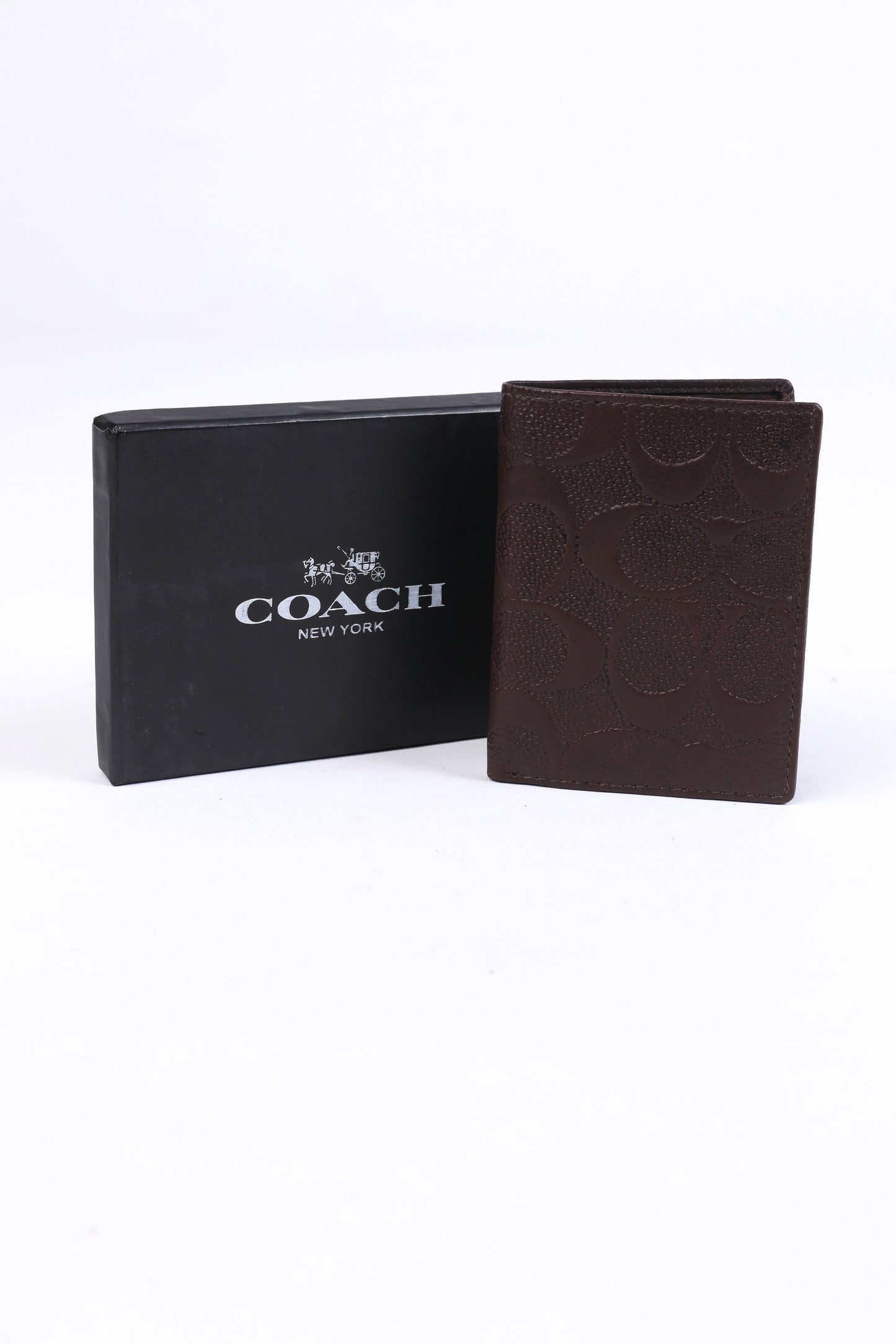 Coach Signature Leather Wallet – Dark Brown