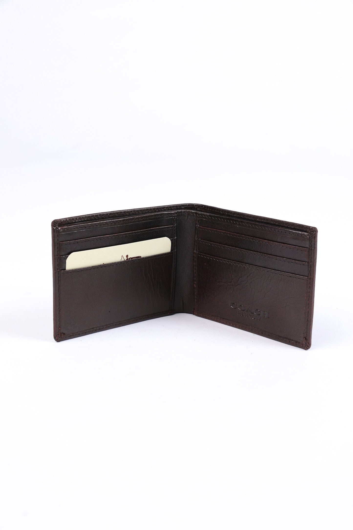 Coach Signature Embossed Leather Wallet – Brown