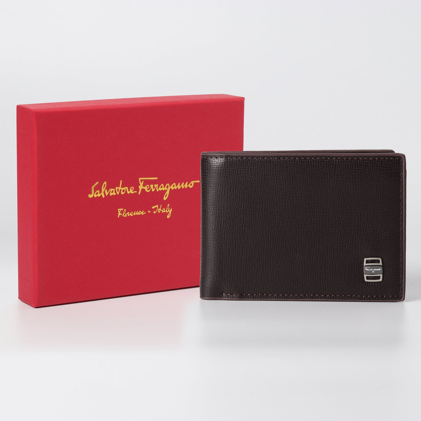 Classic Gancini Wallet in Deep Brown