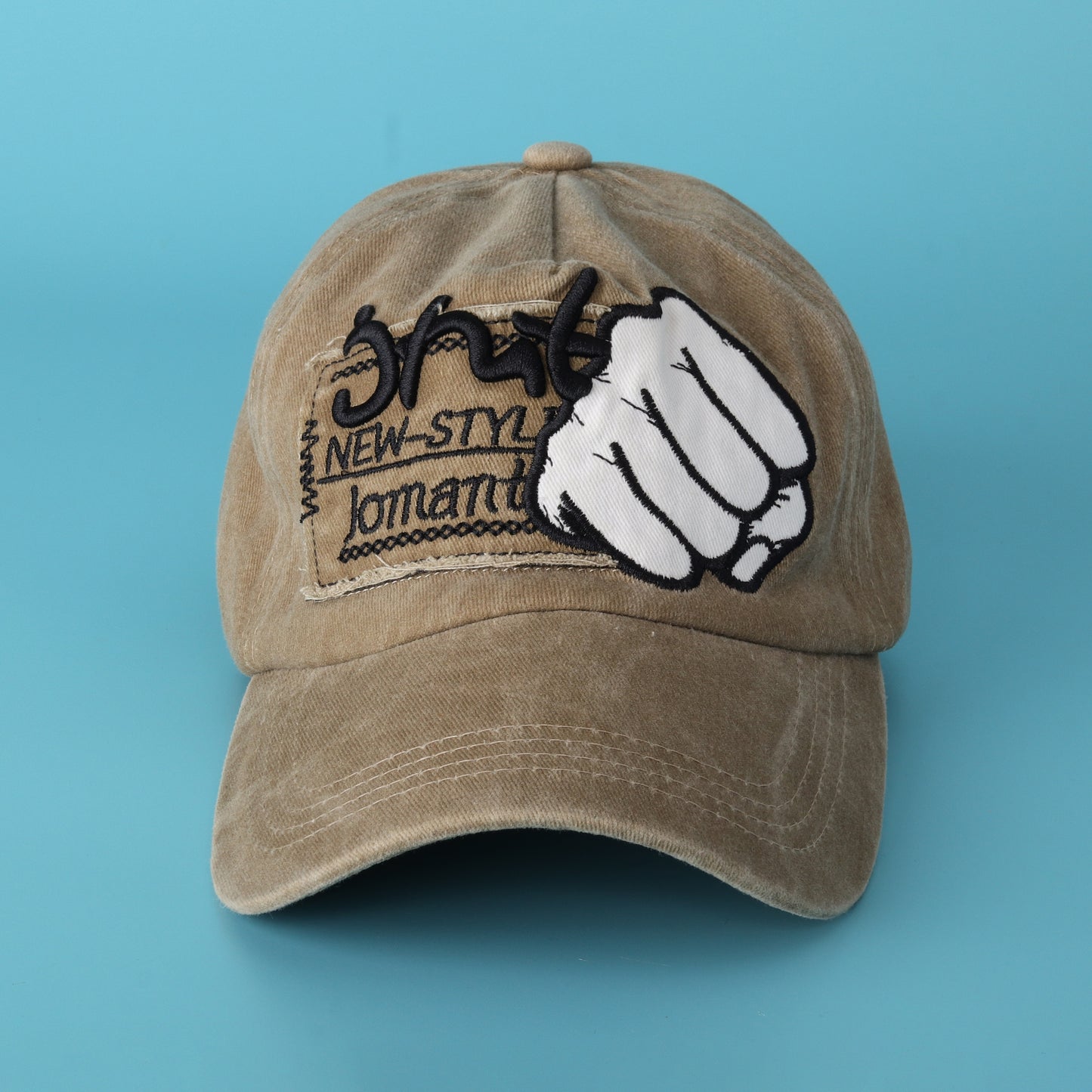 “Knockout Punch Cap – Street Style Beige Edition”