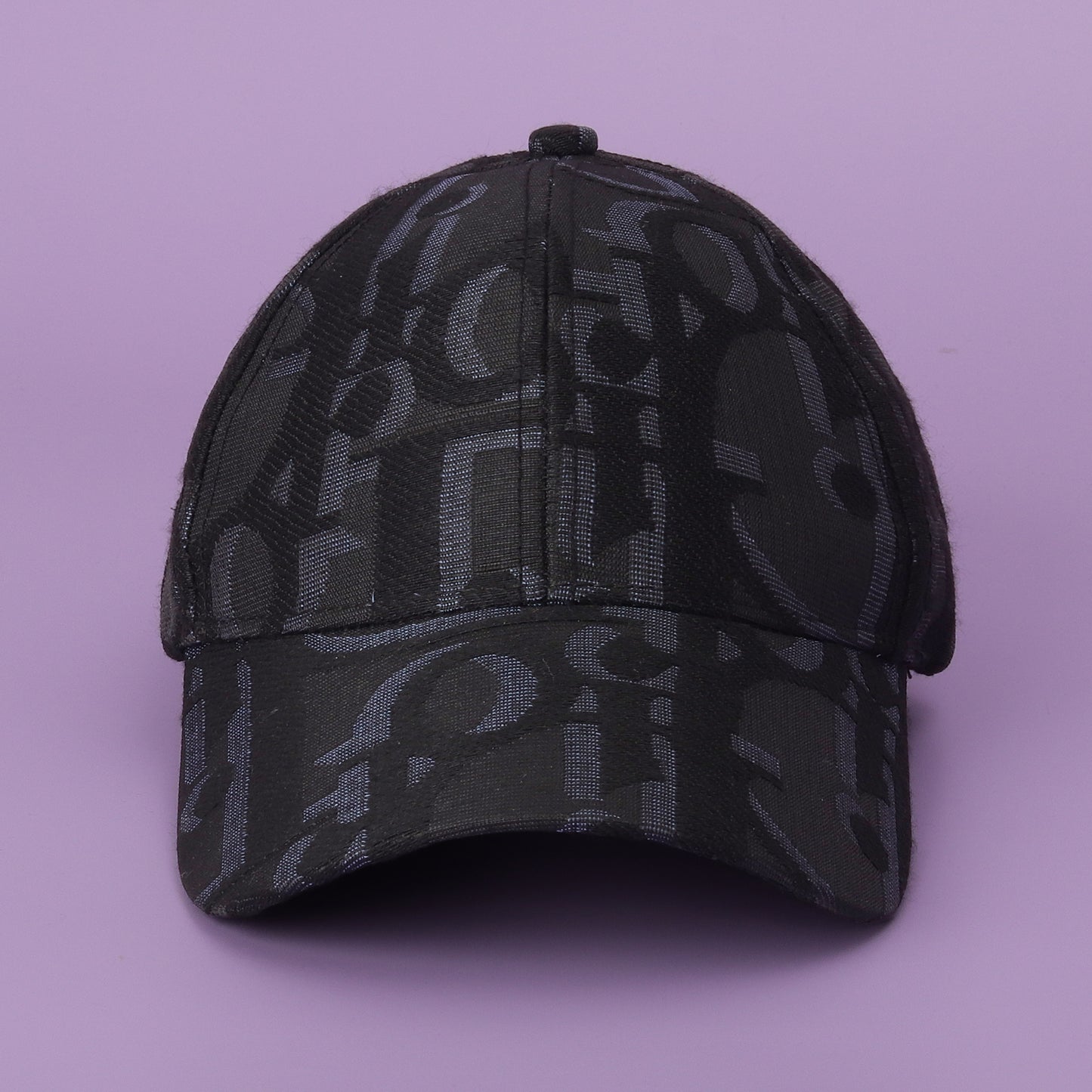 Dior Inspired Monogram Black Cap