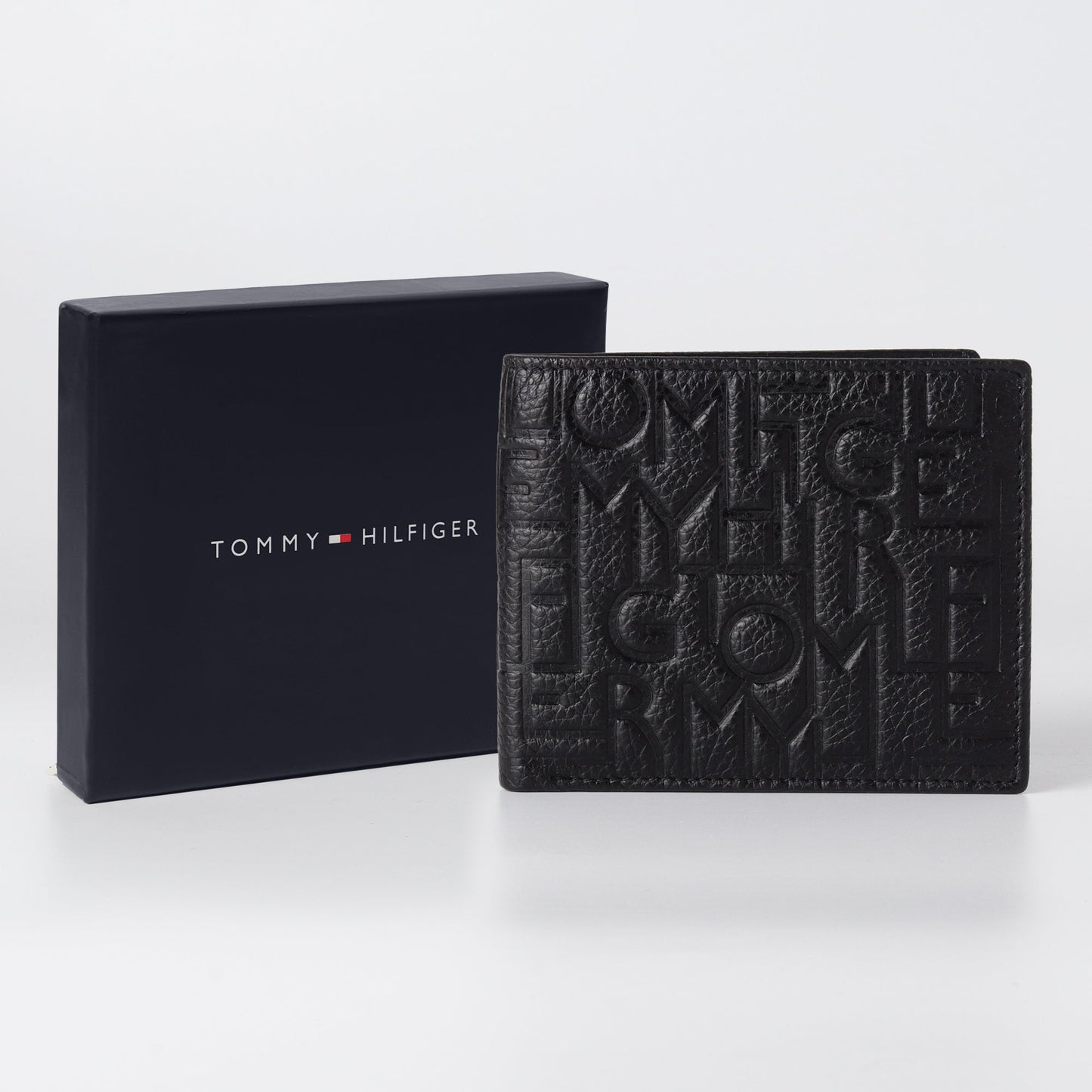 Embossed Monogram Wallet in Black