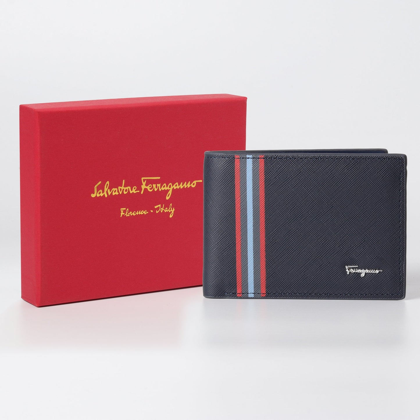 Navy Stripe Accent Wallet