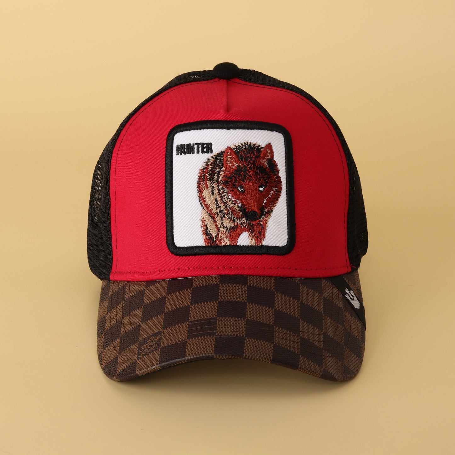 Hunter Wolf Embroidered Trucker Cap