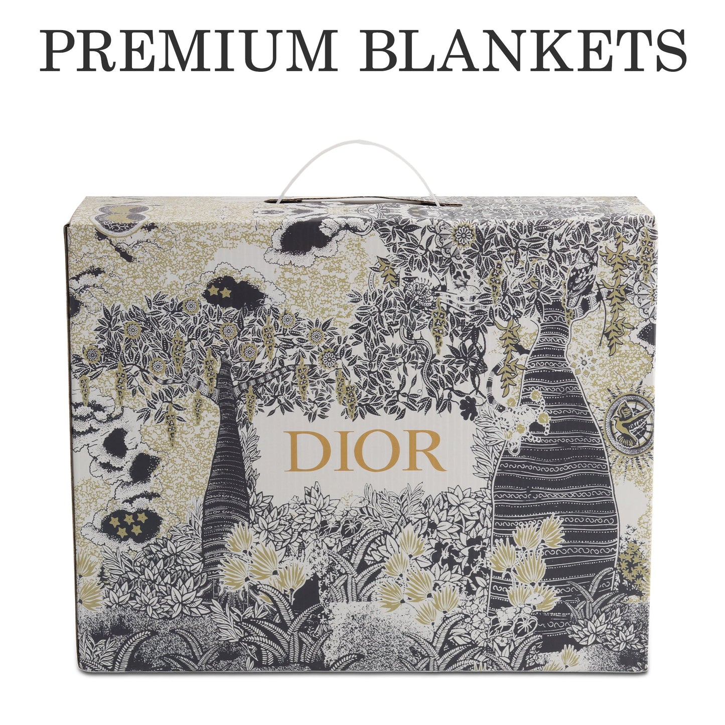 Navy Monogram AC Blanket