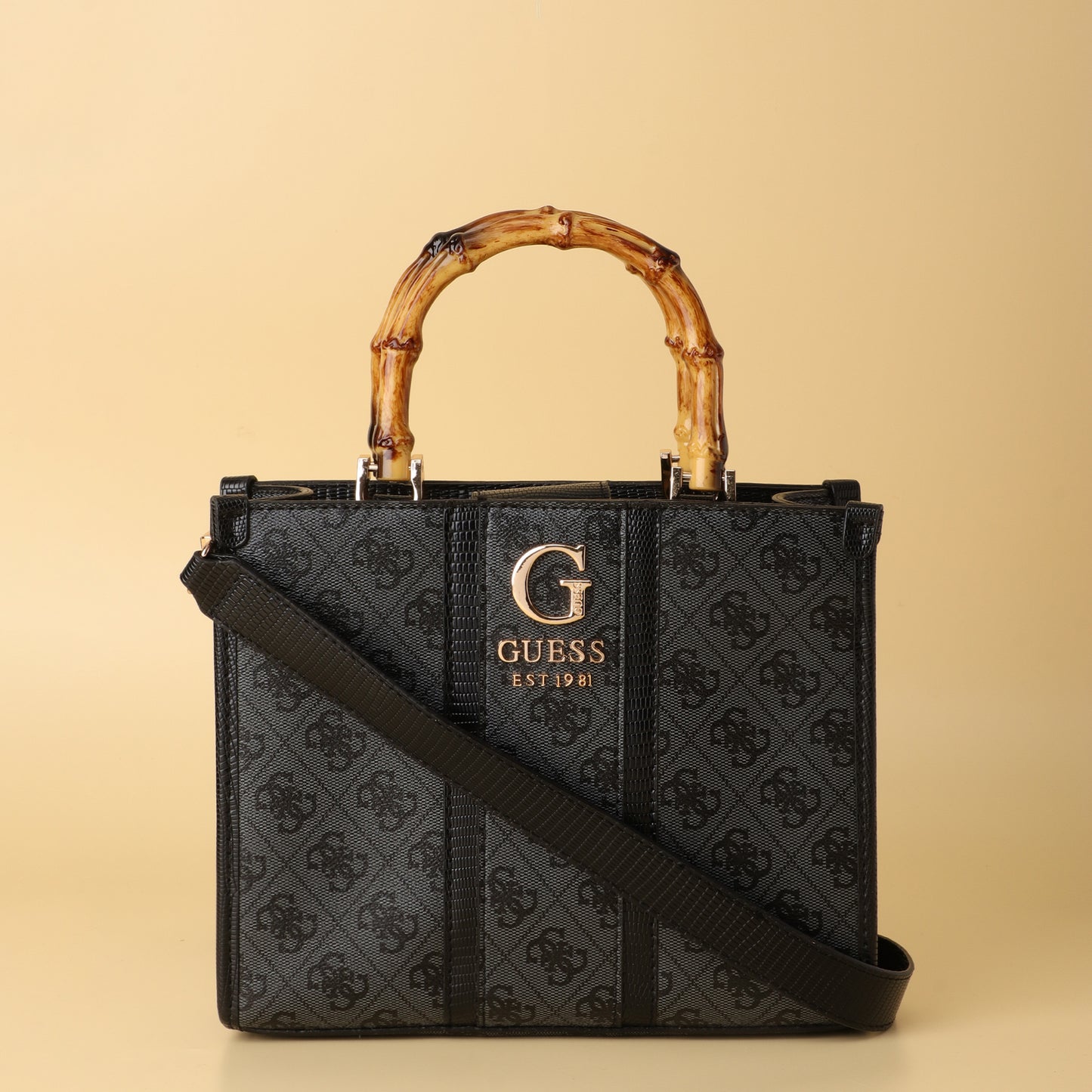 Monogram Bamboo Handle Tote
