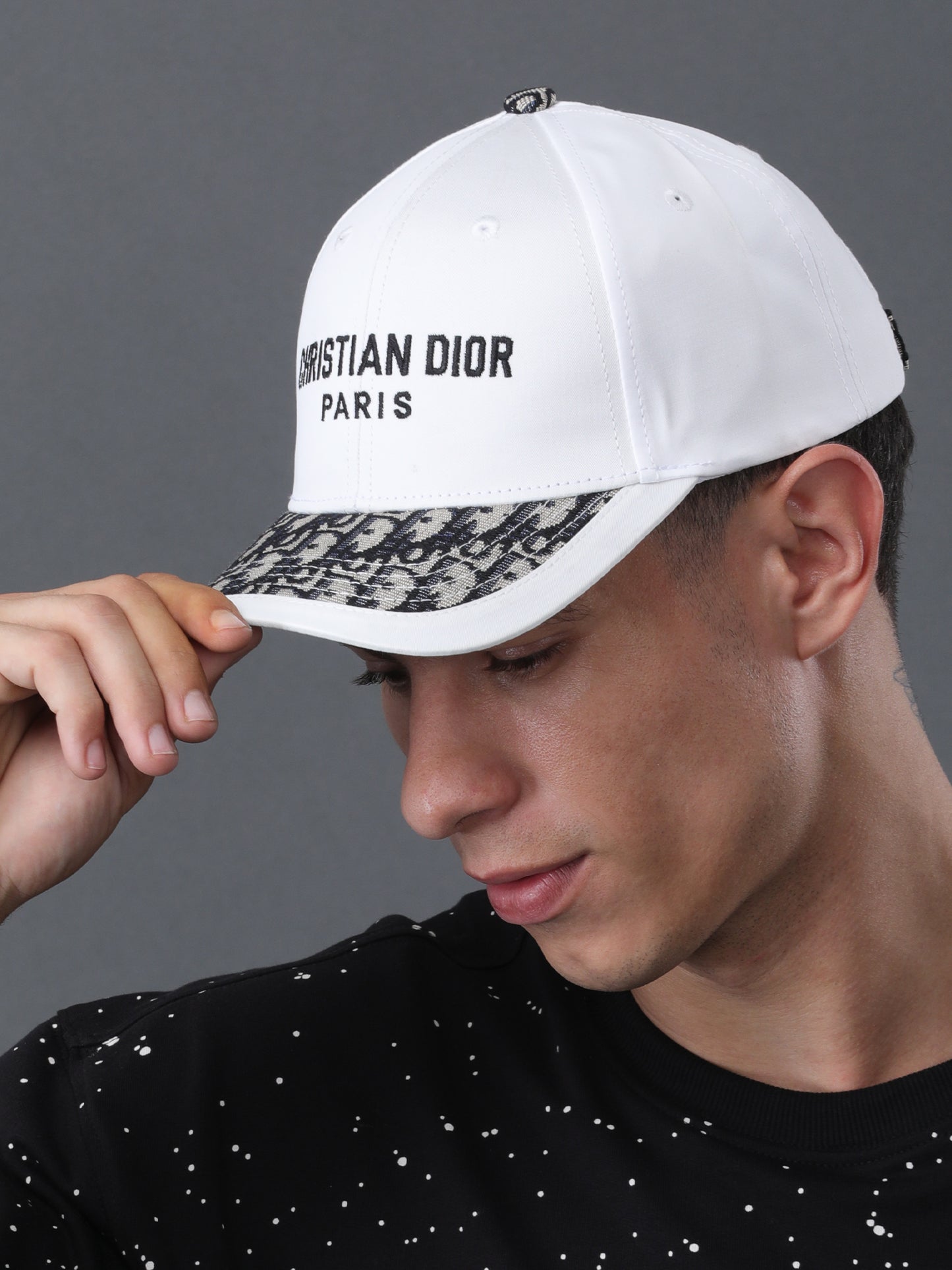 Paris White Designer Cap