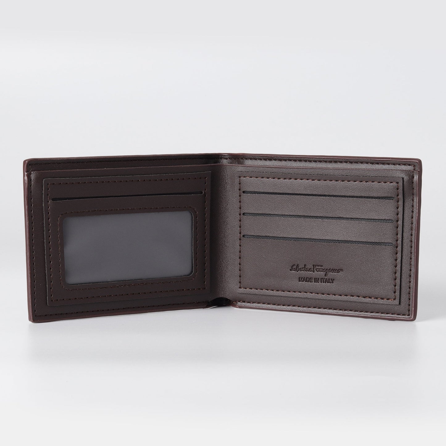 Classic Gancini Wallet in Deep Brown