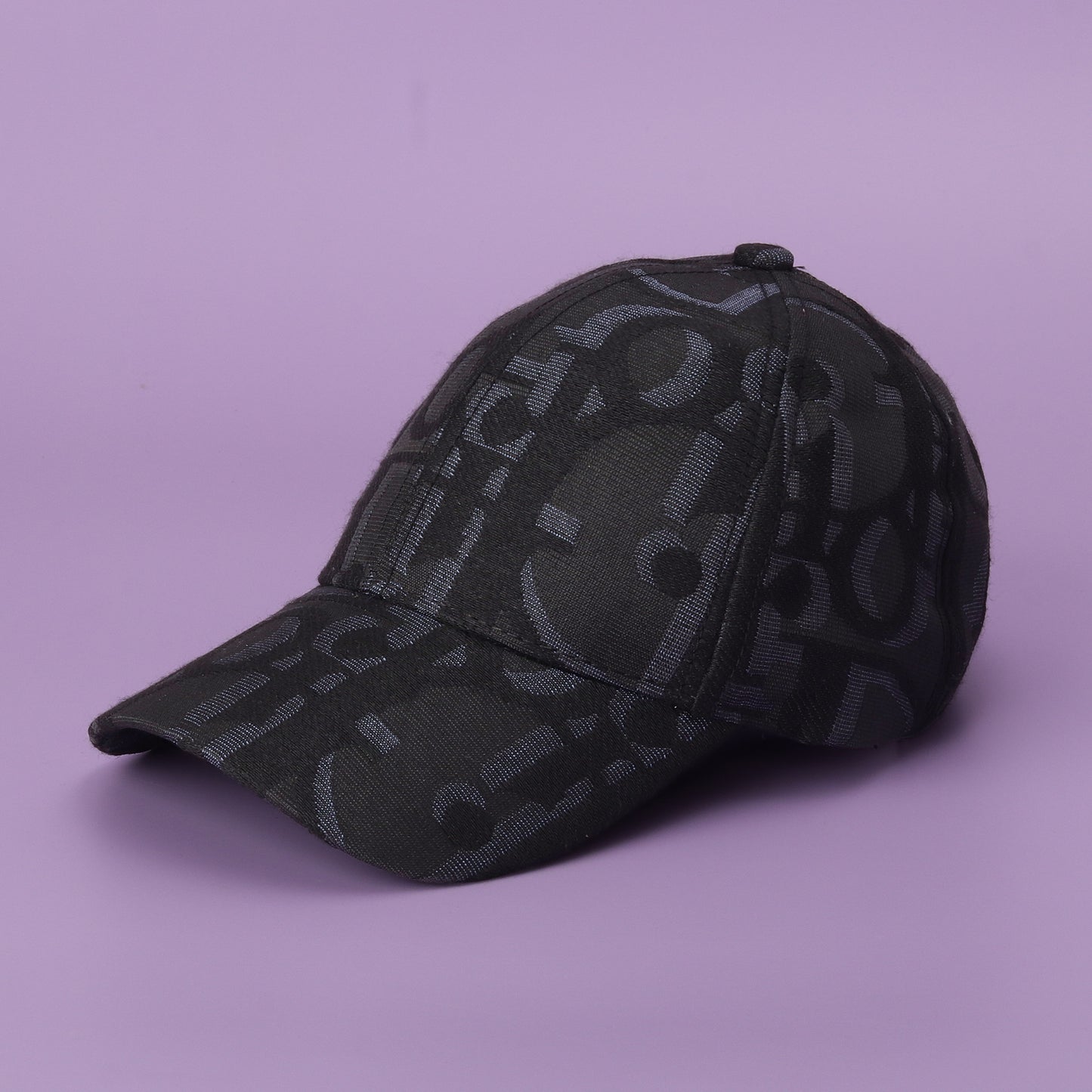 Dior Inspired Monogram Black Cap