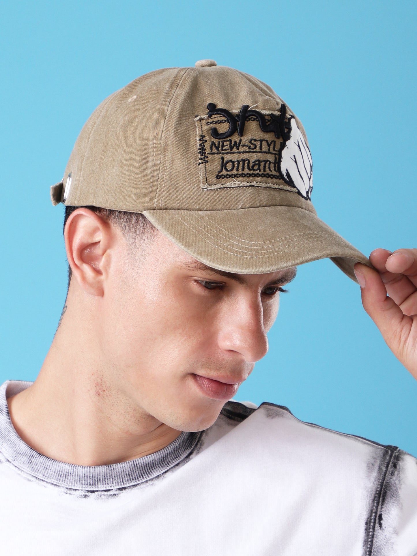 “Knockout Punch Cap – Street Style Beige Edition”
