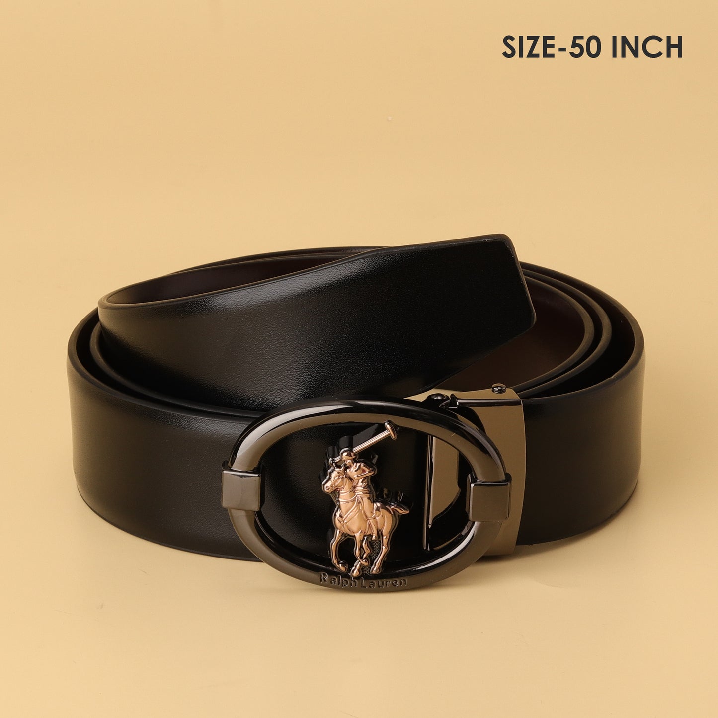 Polo Emblem Oval Buckle Belt