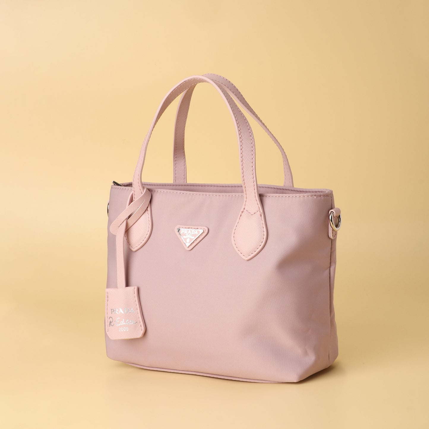 Blush Pink Prada-Inspired Tote Bag