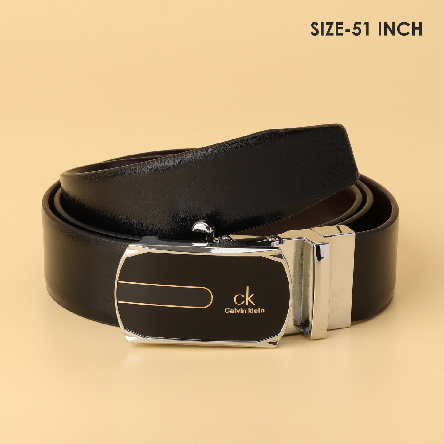 Klein Reversible Leather Belt with Modern Gloss Buckle