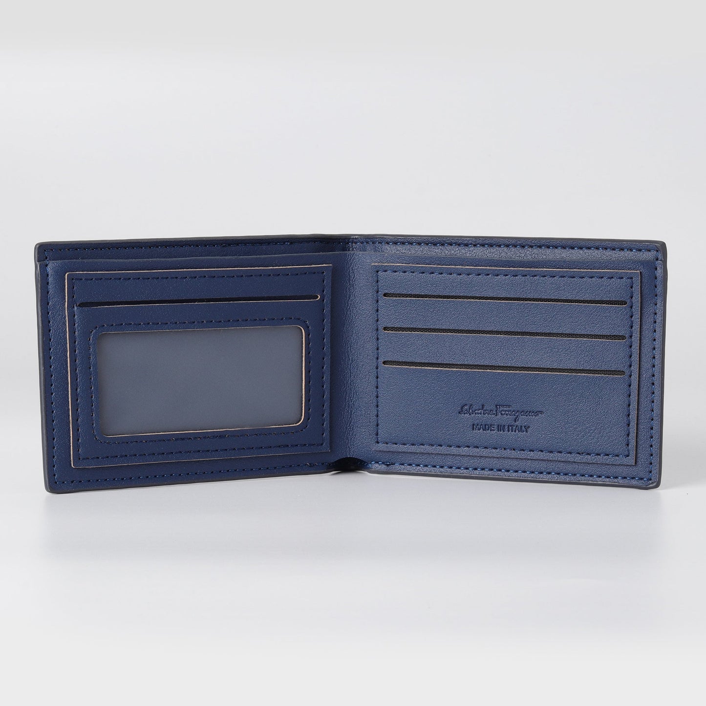 Navy Stripe Accent Wallet