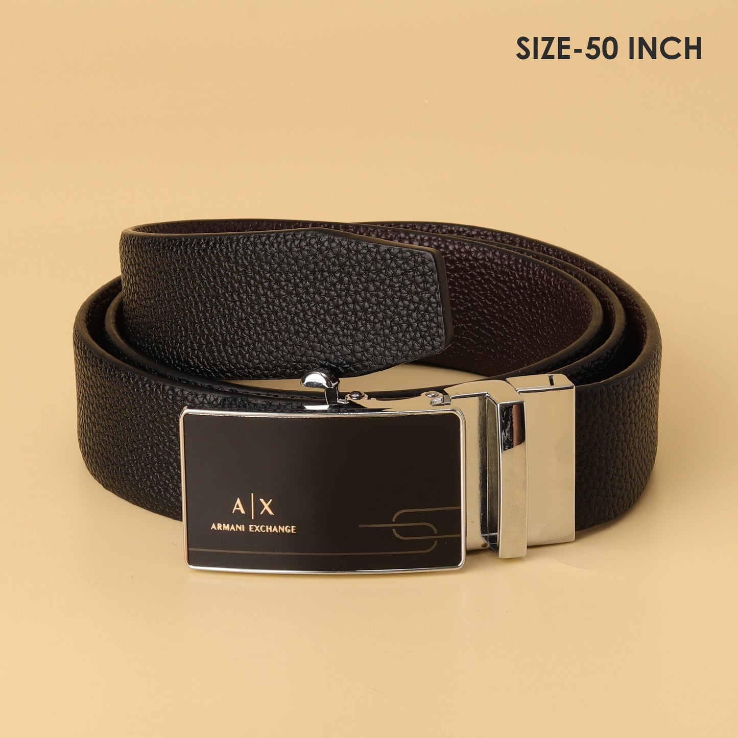 Exchange Reversible Textured Leather Belt