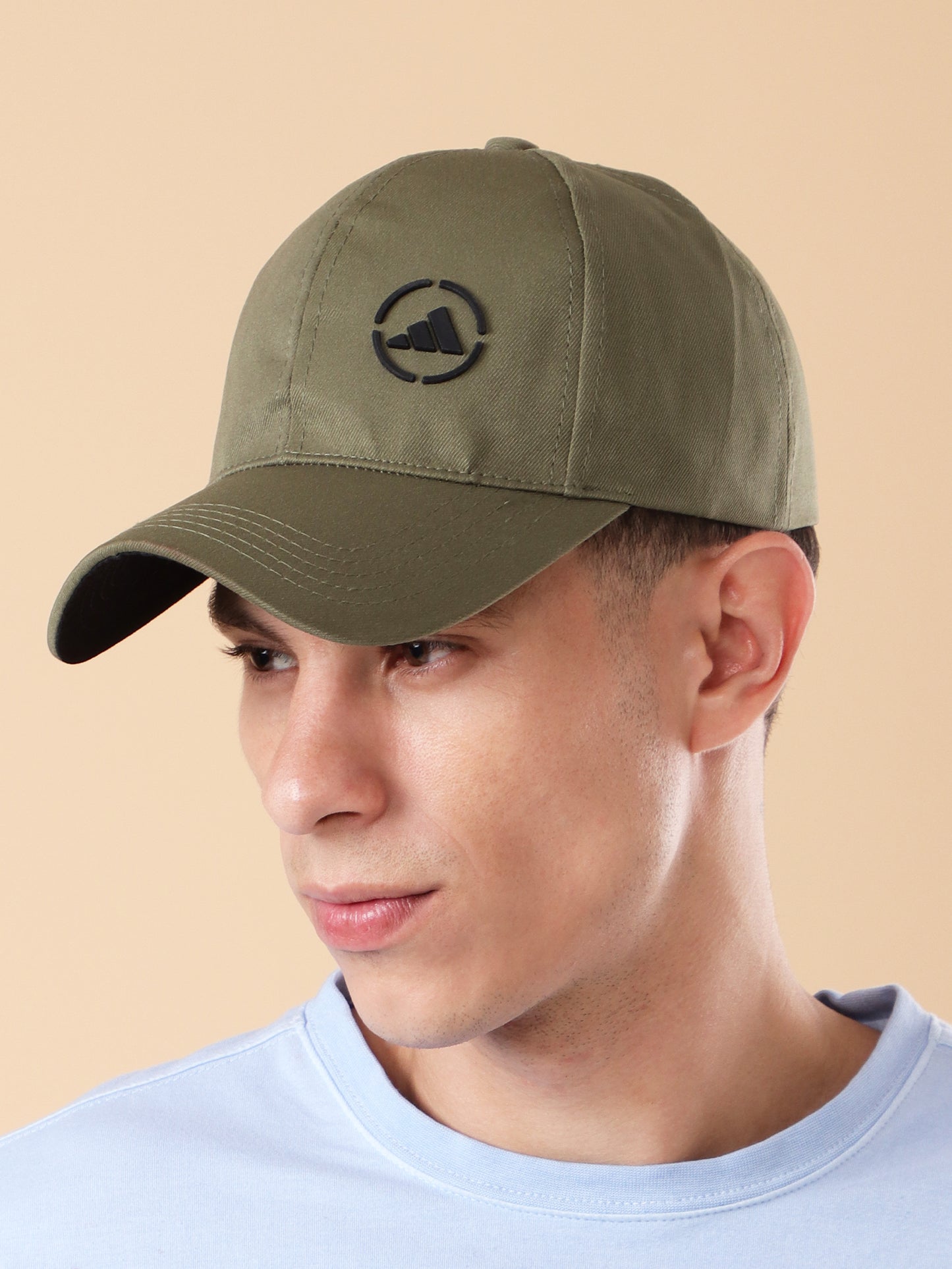 Olive Green Classic Baseball Cap with Embroidered Logo