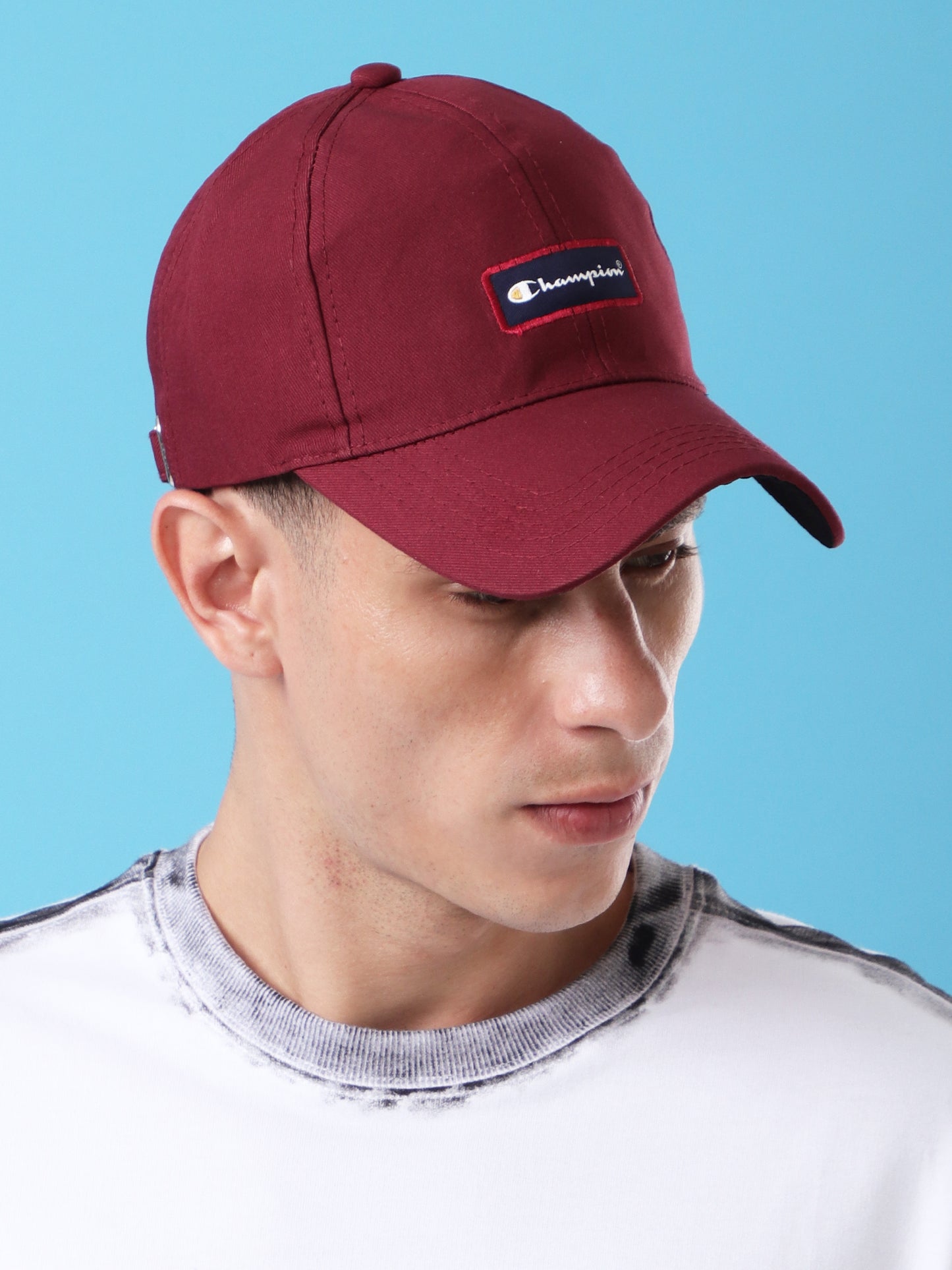 Champion Maroon Baseball Cap with Embroidered Logo