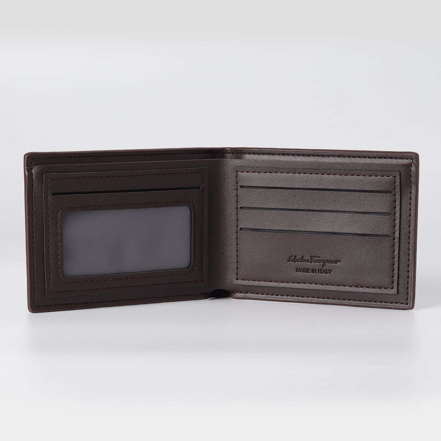 Racing Stripe Wallet in Dark Brown