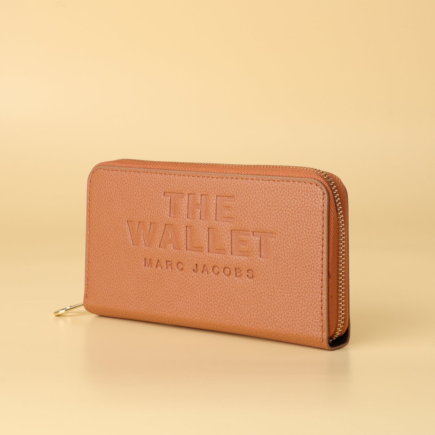 "The Wallet" Tan Leather Zip-Around Wallet – Stylish Designer Long Wallet for Women
