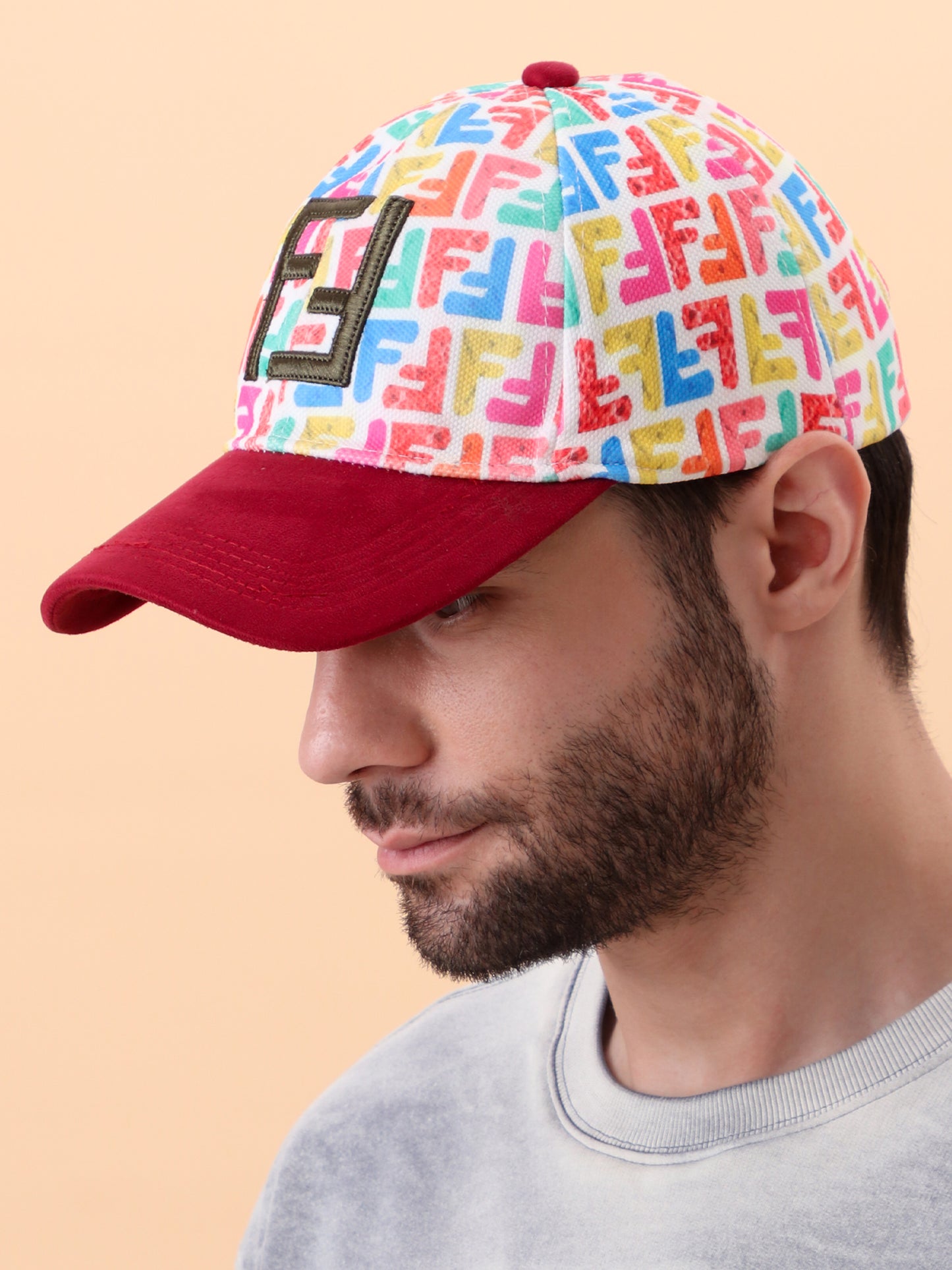 Fendi Multicolor Monogram Cap