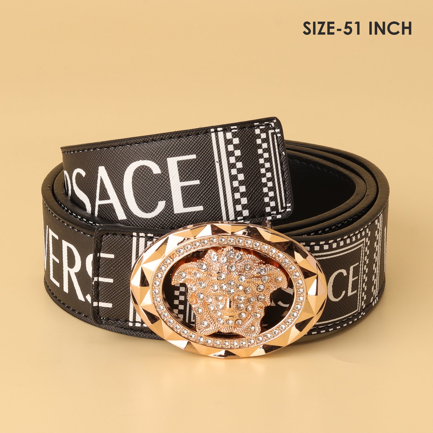 Medusa Crystal Logo Belt