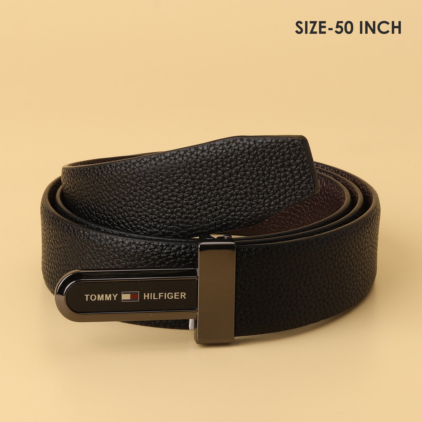 Hilfiger Jet Black Reversible Belt