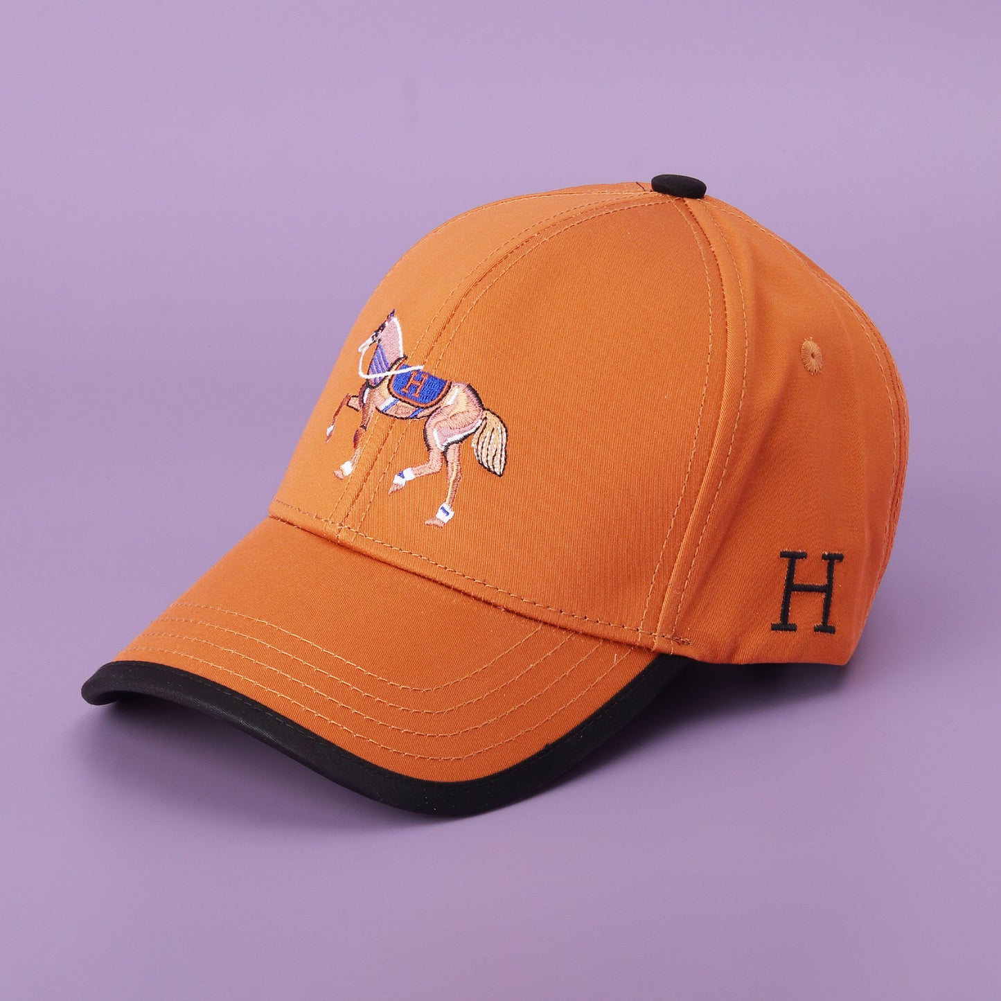 Hermès Horse Embroidered Cap