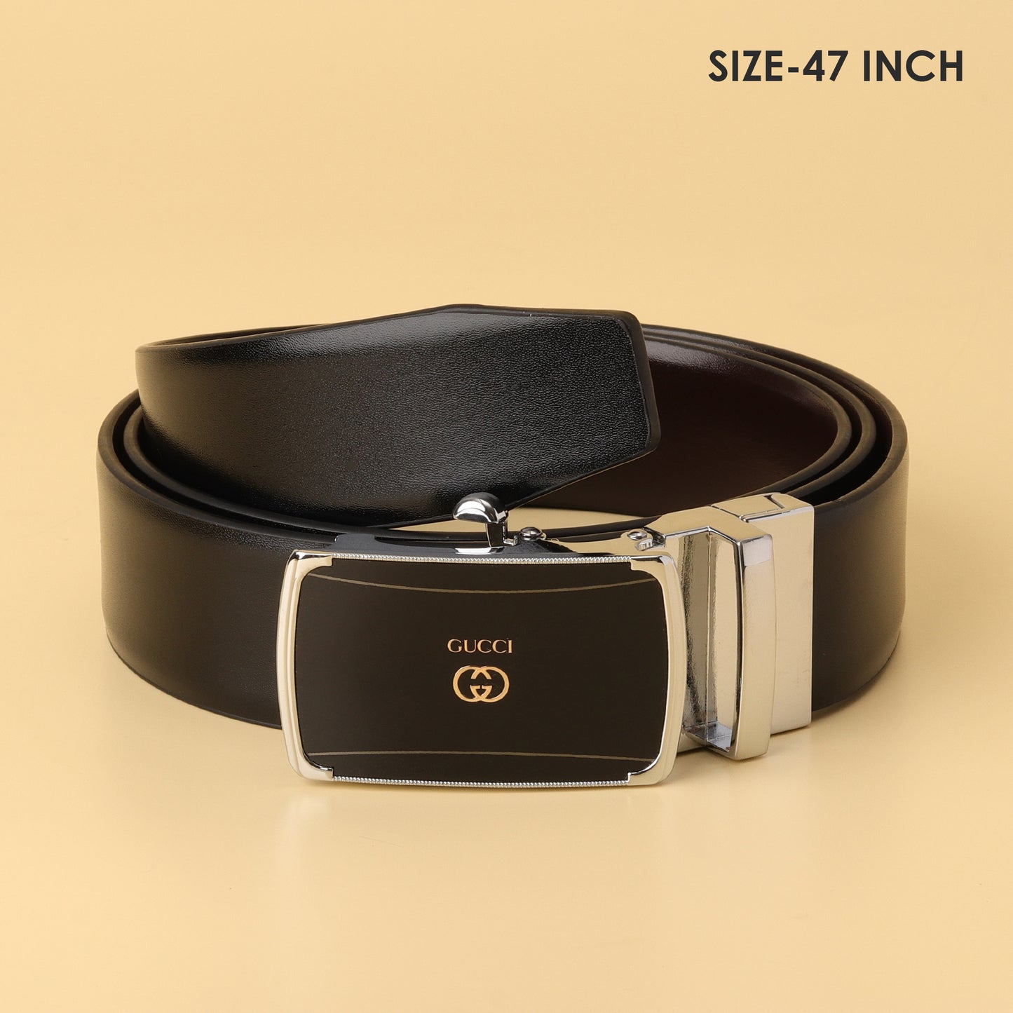Silver-Tone Logo Buckle Belt