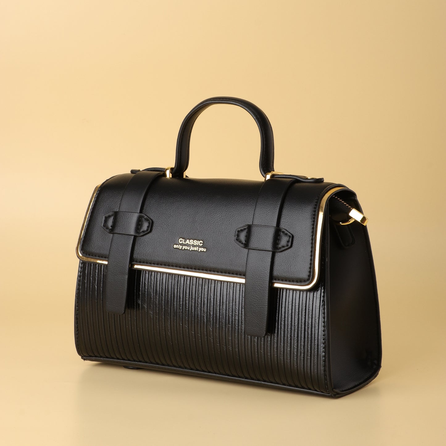 God’s Design Classic Black Structured Satchel