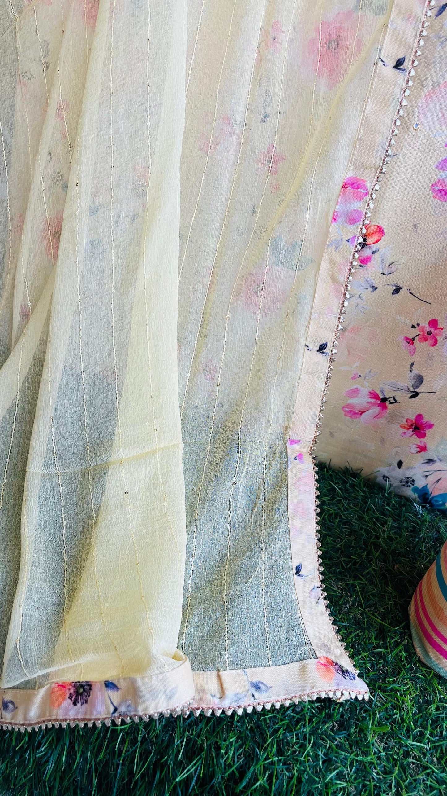 Light Cream Unstiched Suit