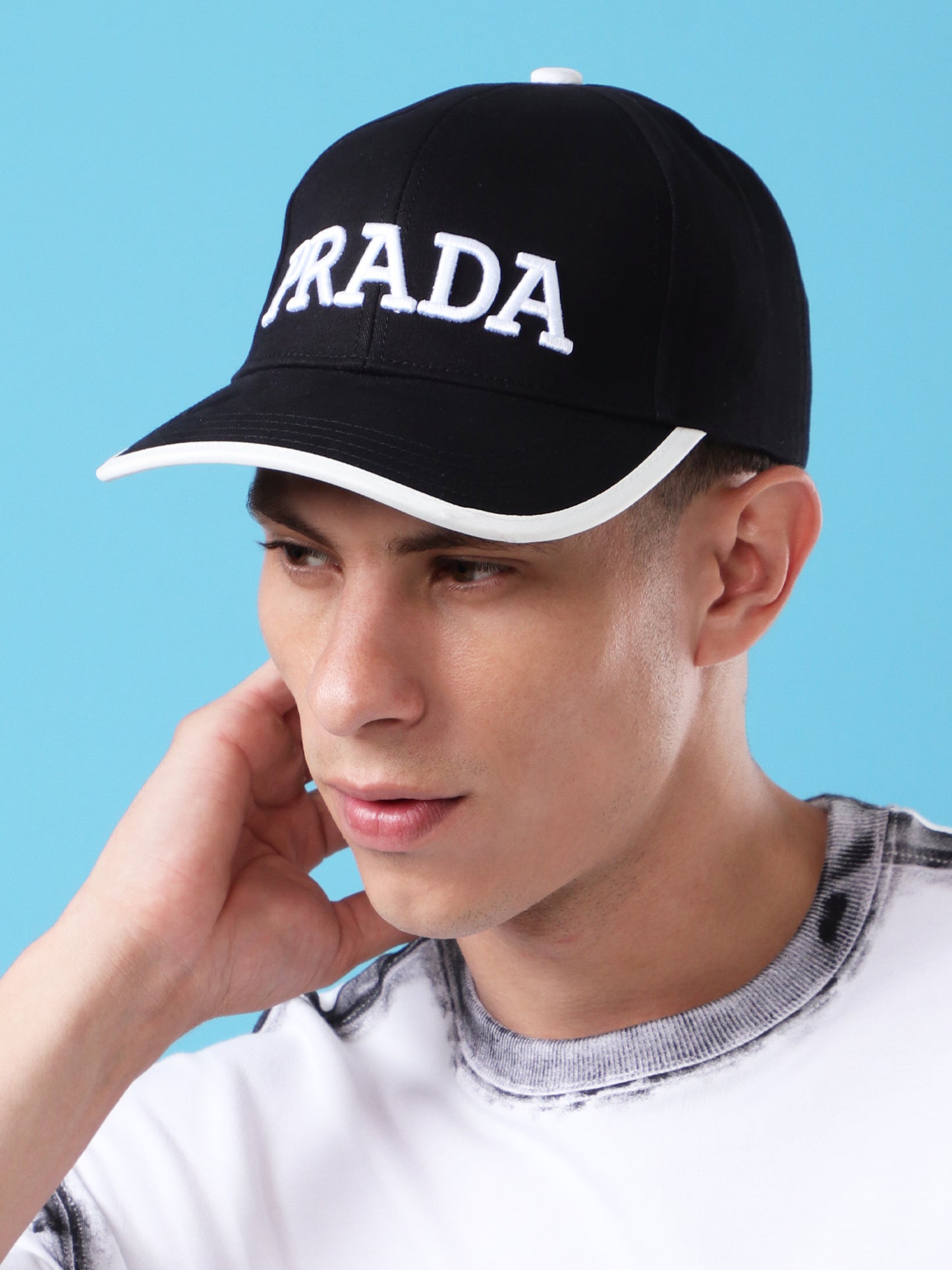 Bold Black & White Baseball Cap