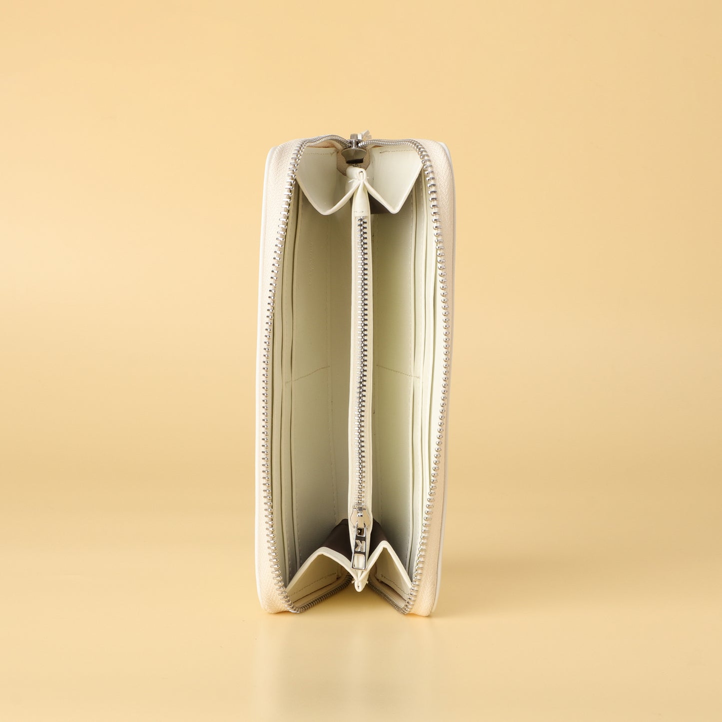 Lagerfeld White Zip-Around Wallet