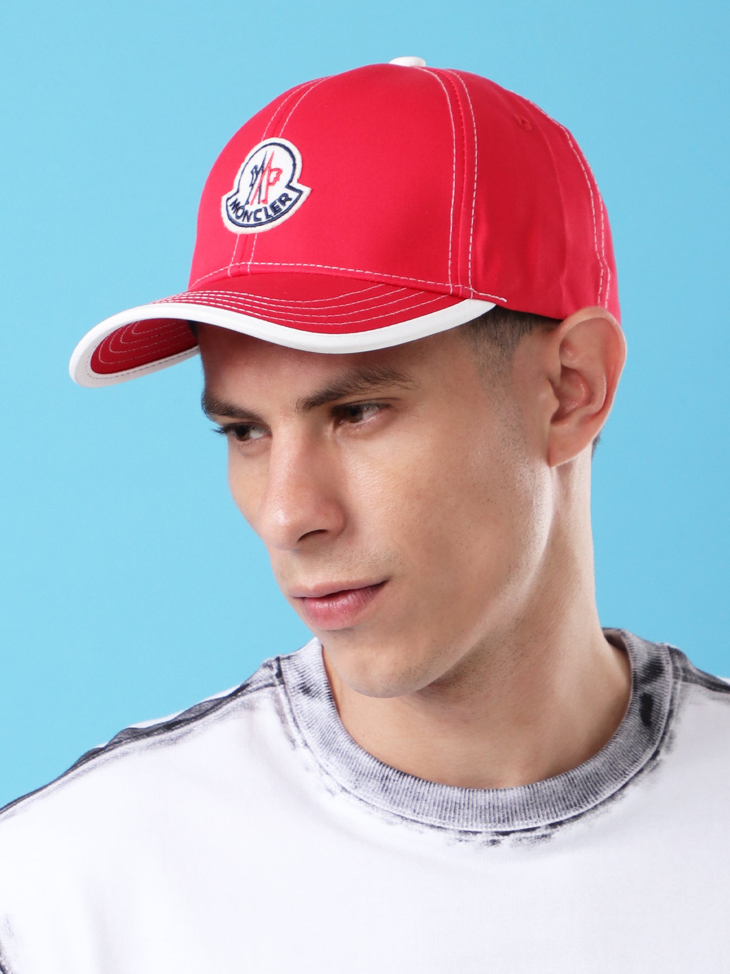 Moncler Red Classic Baseball Cap