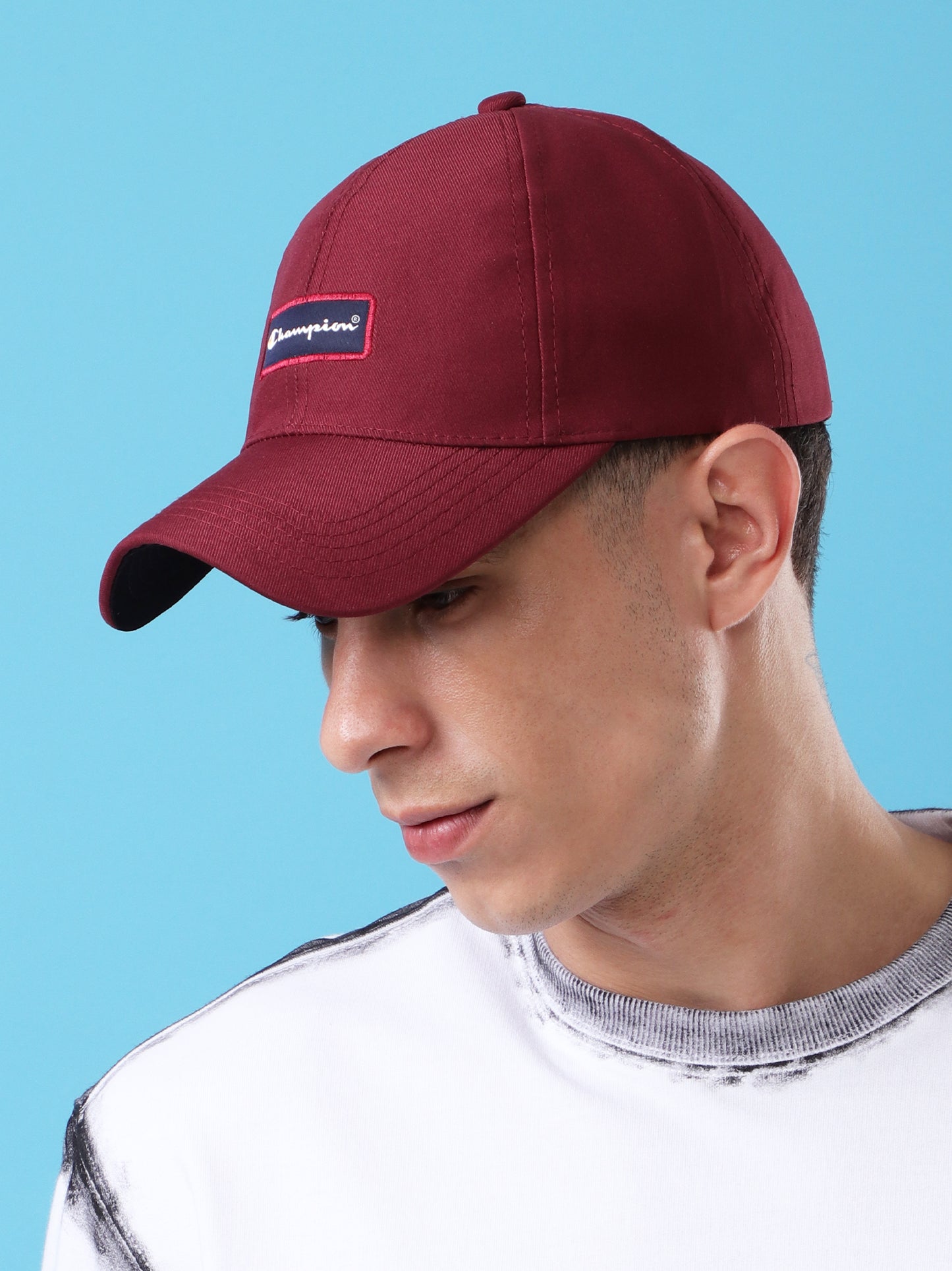 Champion Maroon Baseball Cap with Embroidered Logo