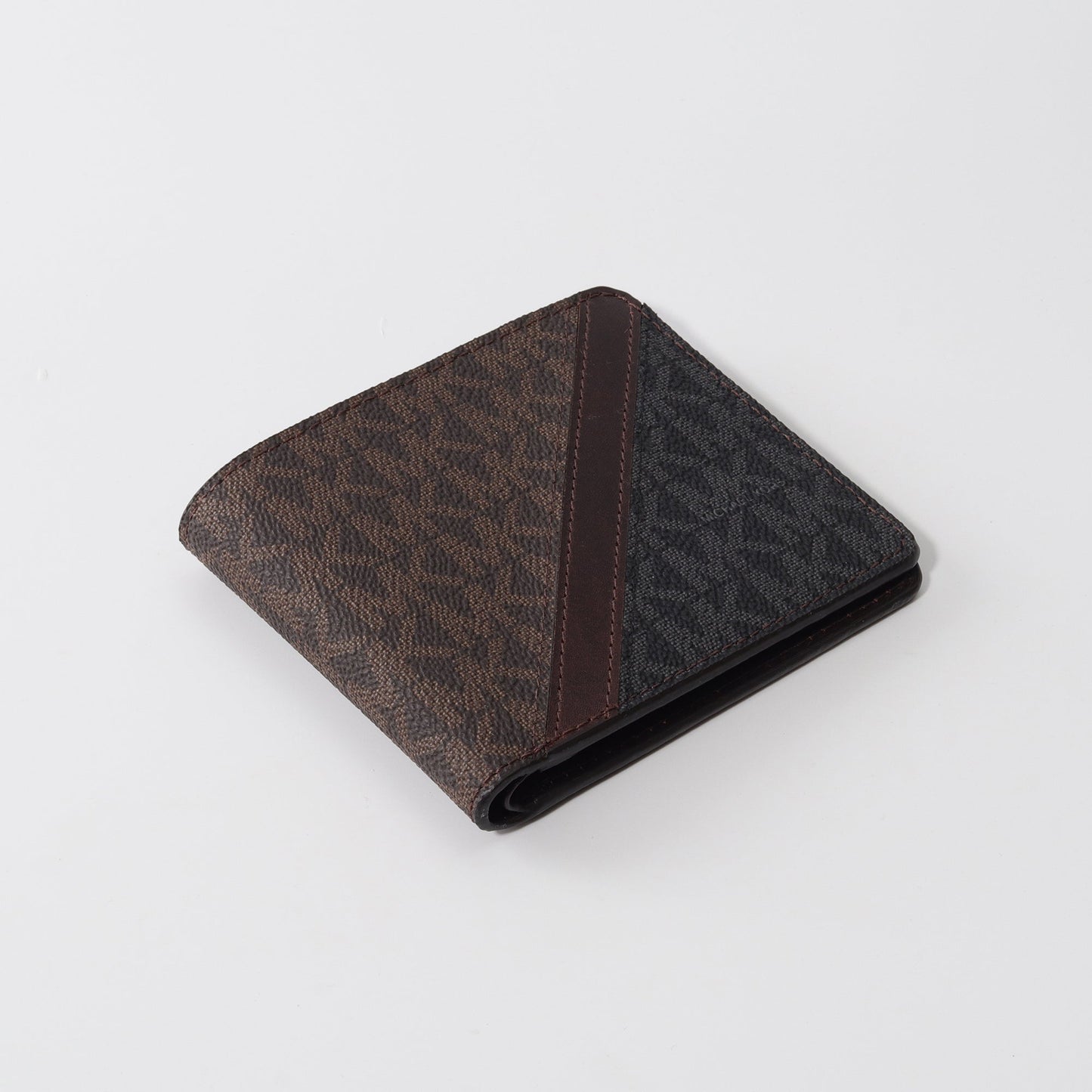 Diagonal Monogram Wallet in Brown & Black