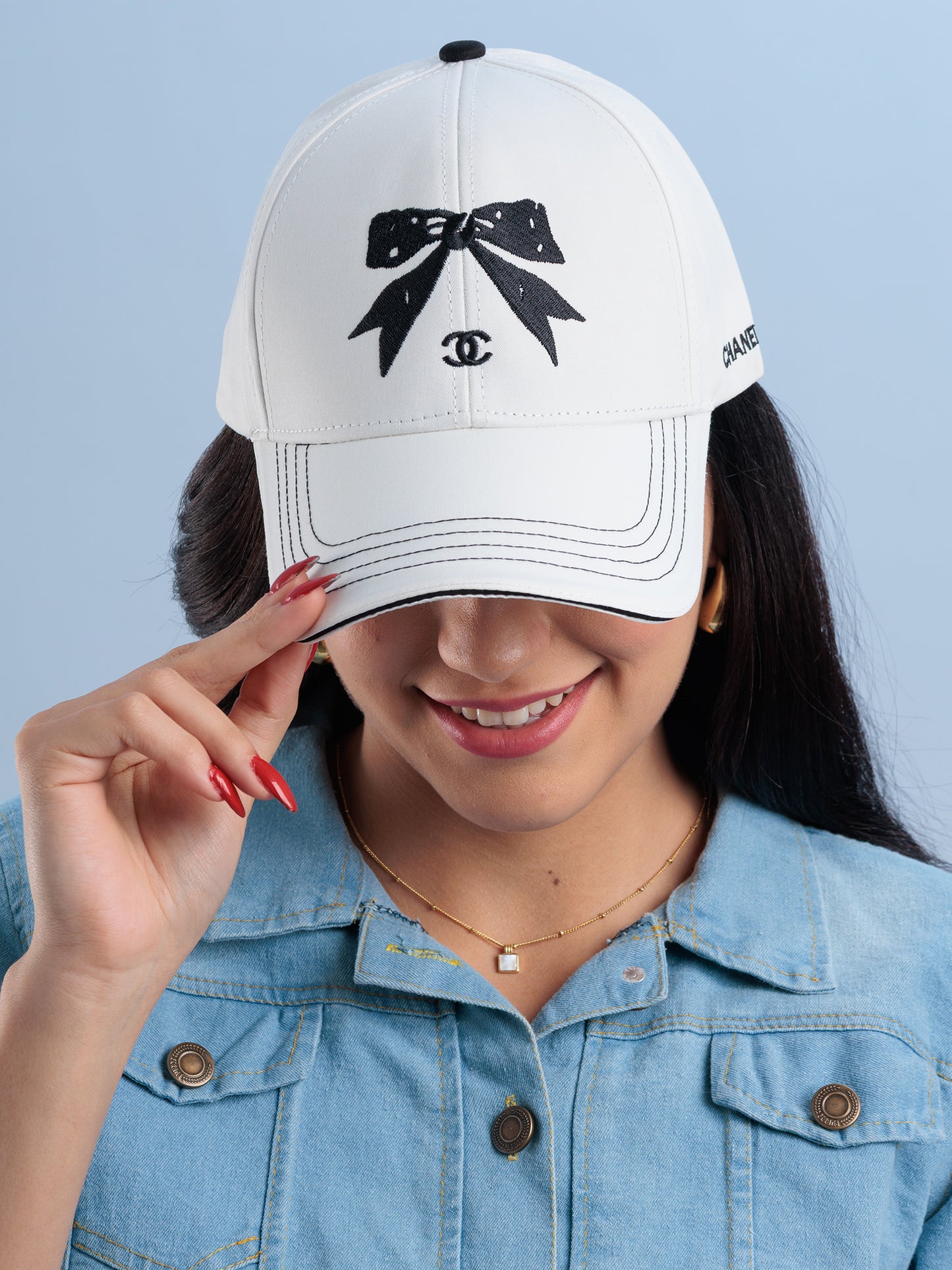 Midnight Bow Luxe Cap